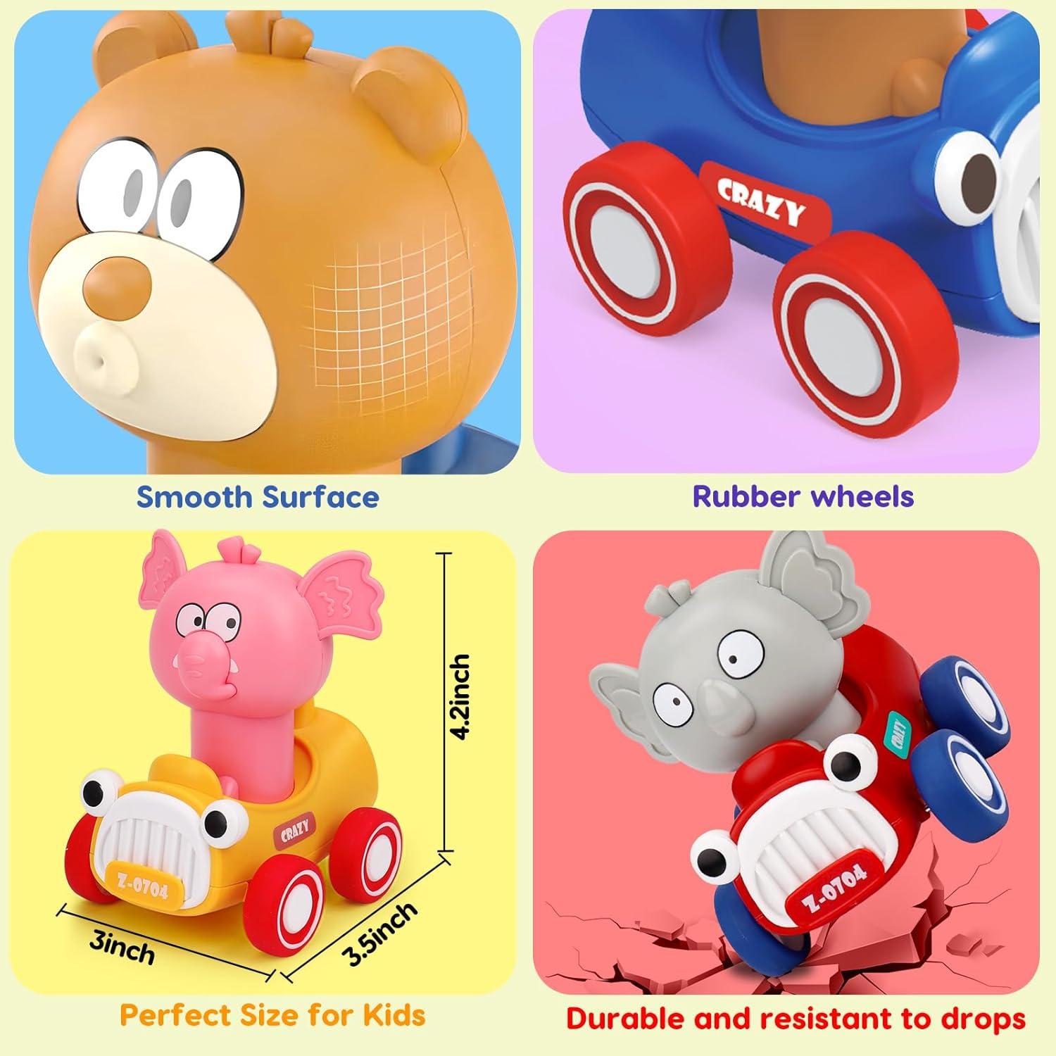 Coches de Juguete Animales AugToy para Niños 1-3 Años