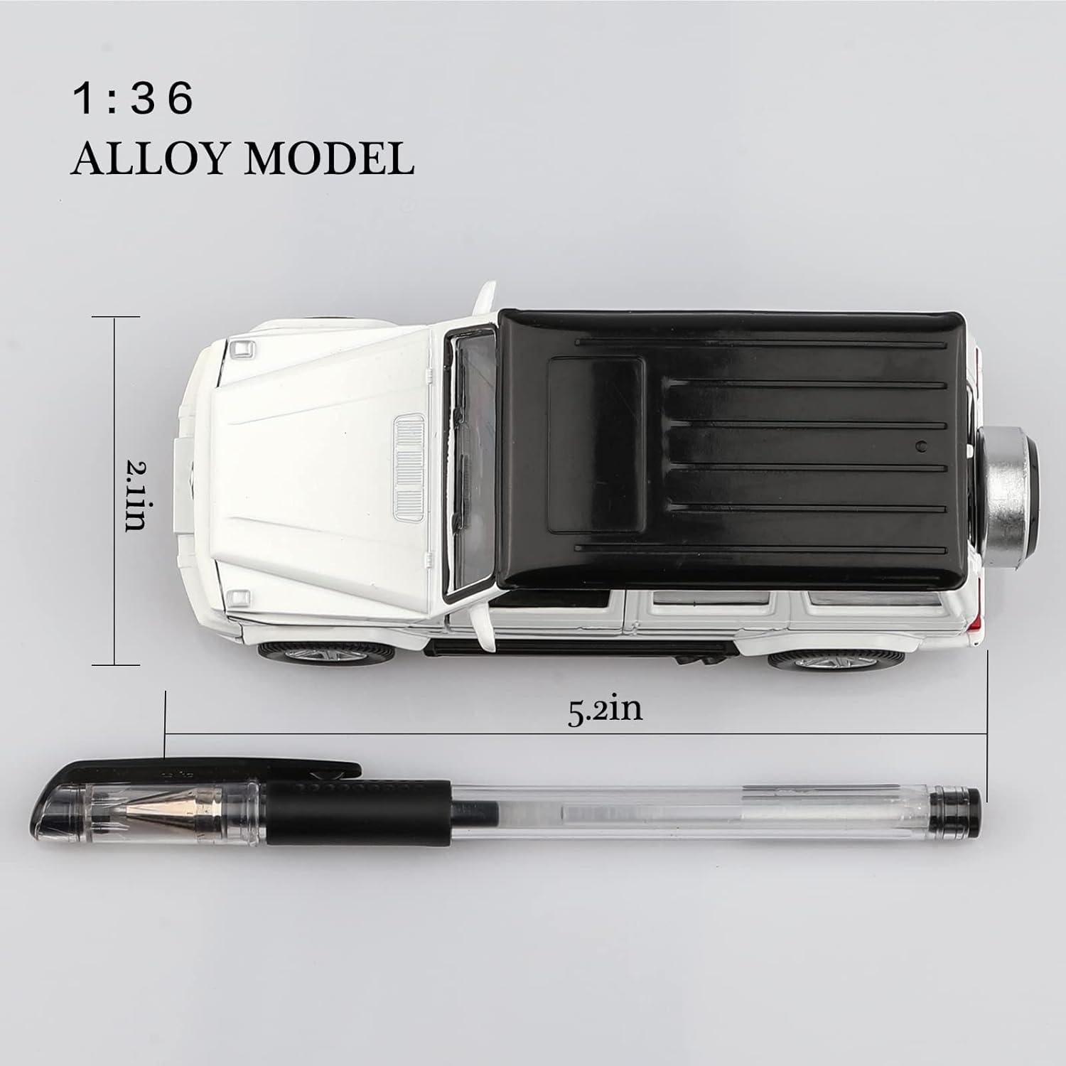 Coche de Metal a Escala 1/36 TOKAXI Mercedes Benz G63 Blanco