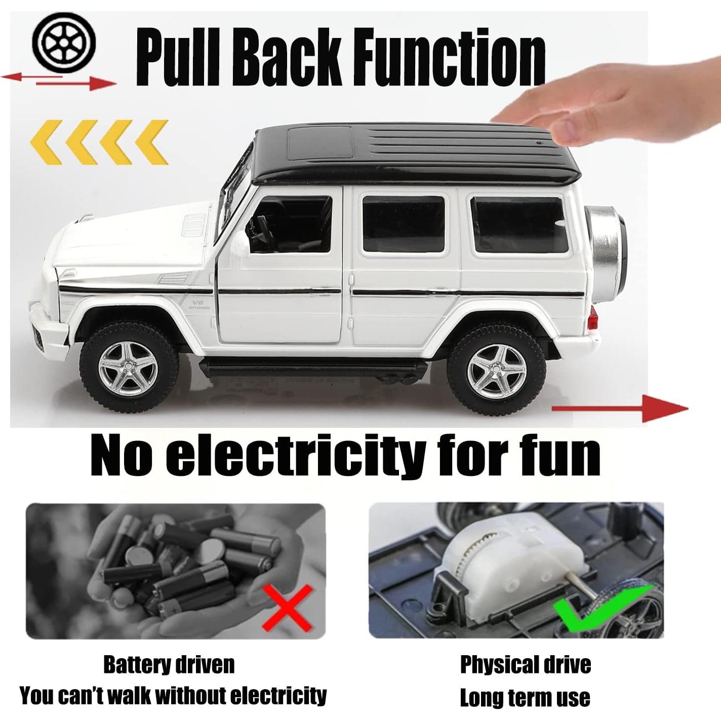 Coche de Metal a Escala 1/36 TOKAXI Mercedes Benz G63 Blanco