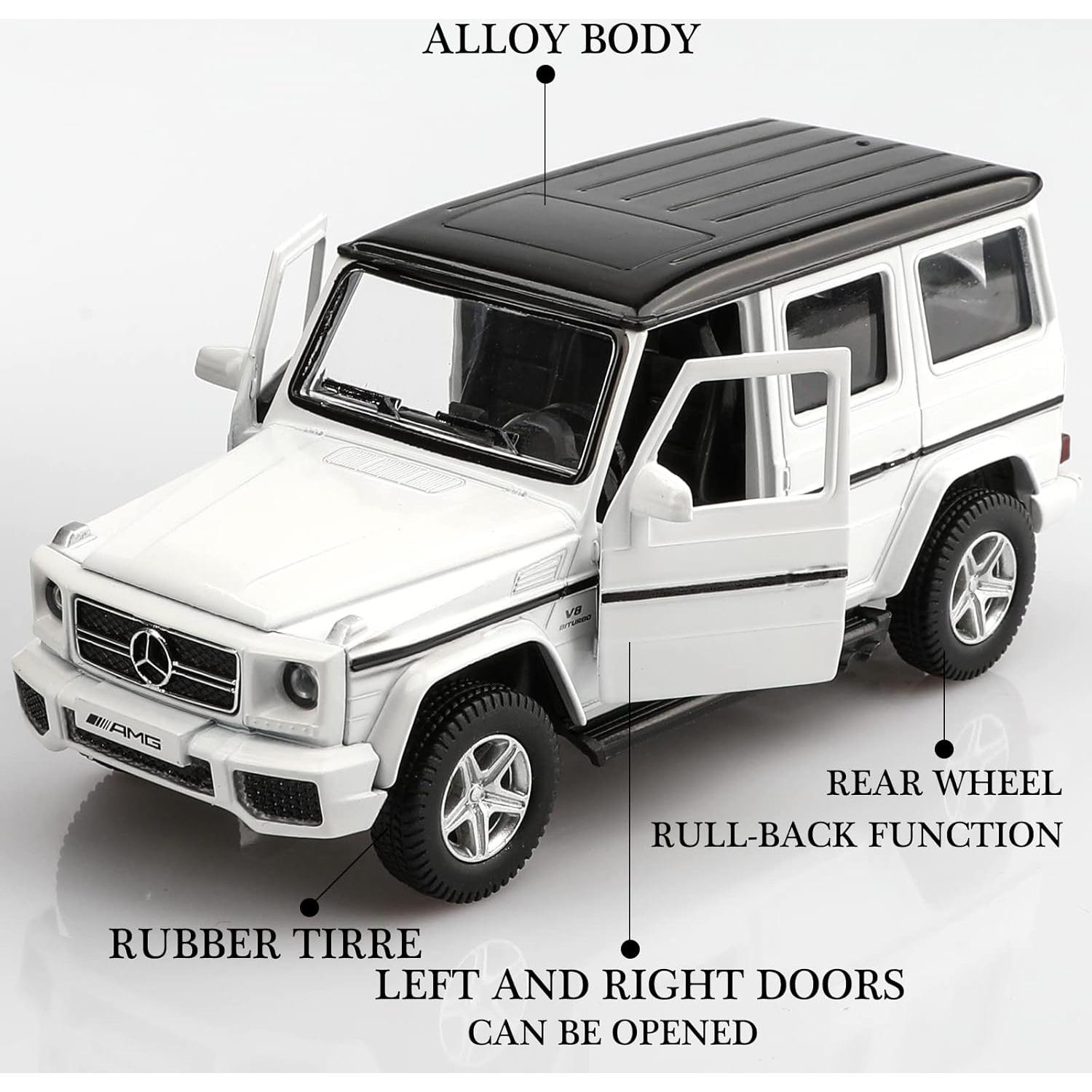 Coche de Metal a Escala 1/36 TOKAXI Mercedes Benz G63 Blanco