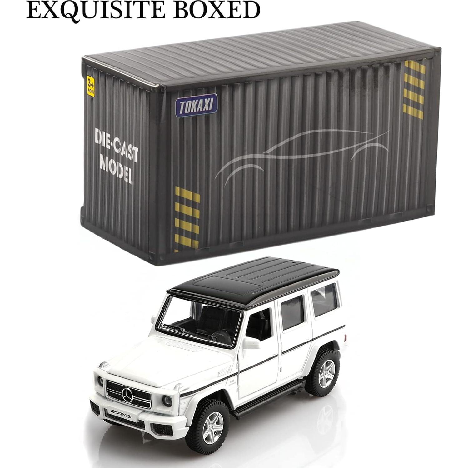 Coche de Metal a Escala 1/36 TOKAXI Mercedes Benz G63 Blanco