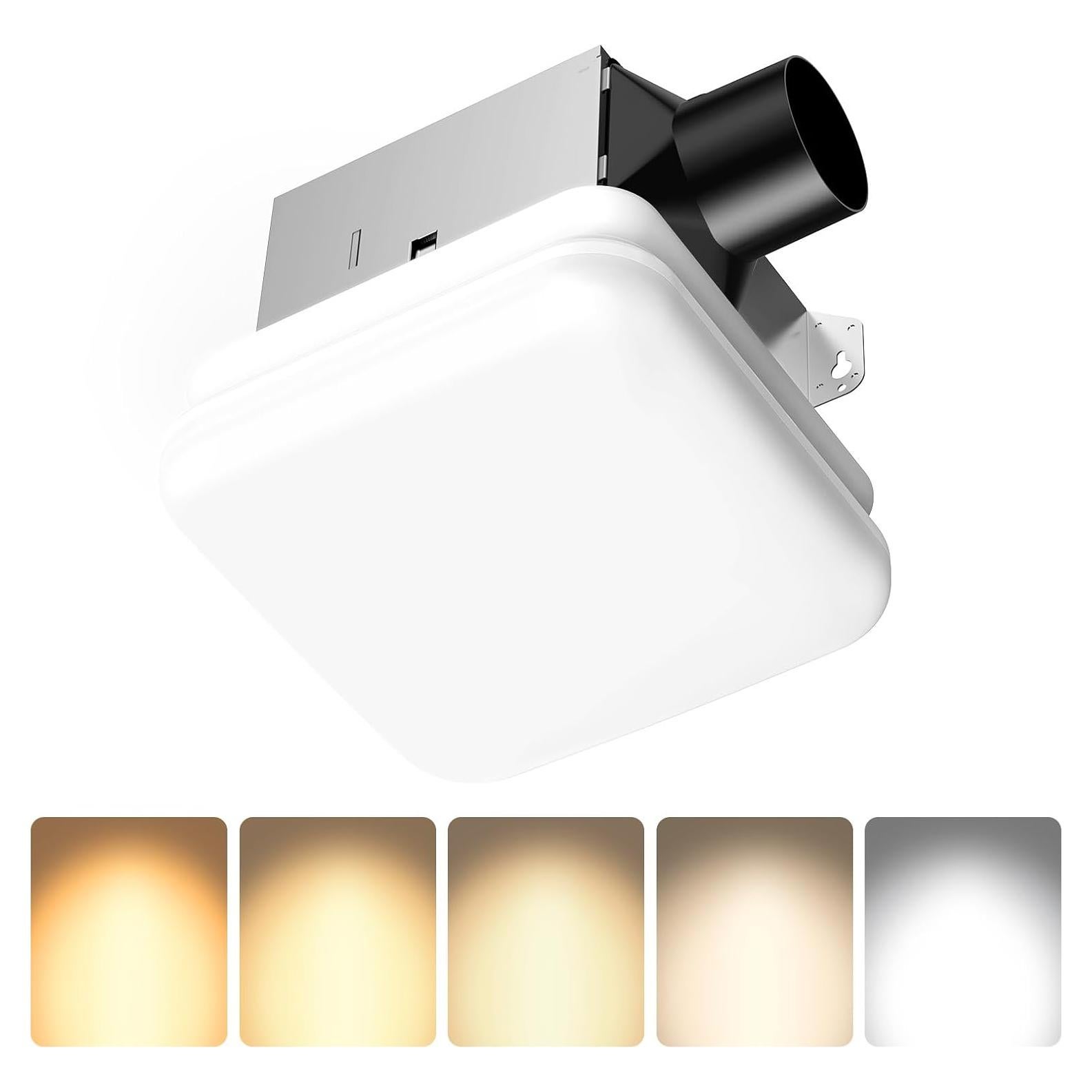 Ventilador de Baño Consciot 50 CFM con Luz LED 1000lm