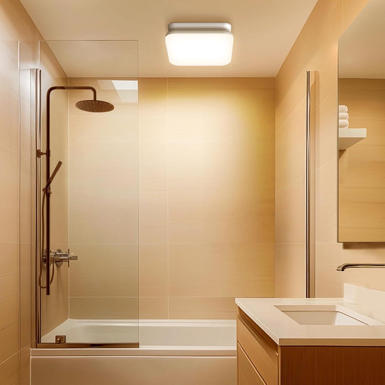 Ventilador de Baño Consciot 50 CFM con Luz LED 1000lm