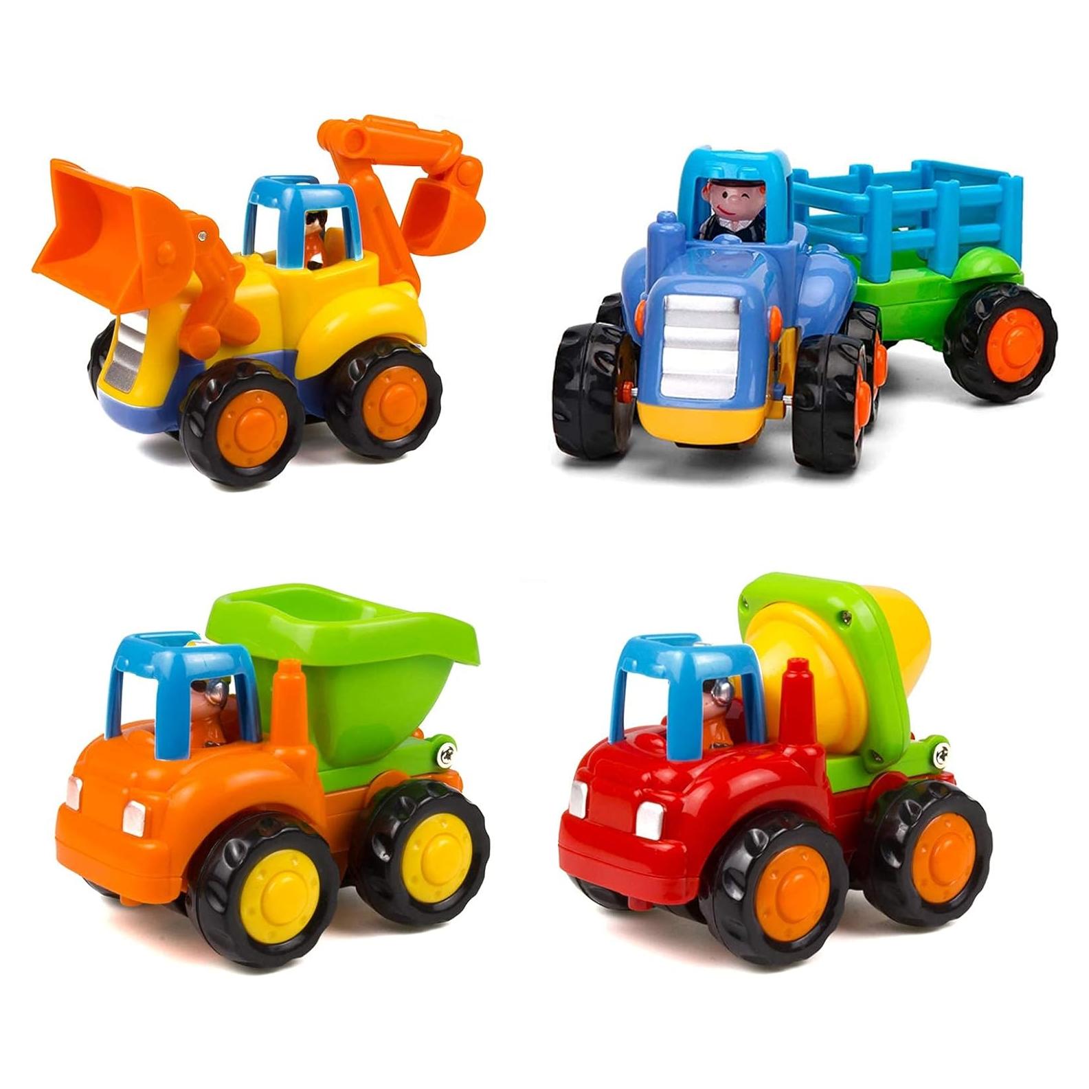 Set de Juguetes de Construcción Huile - Camiones Fricción para Bebés