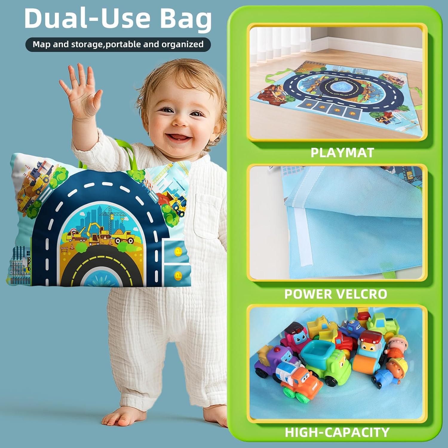 ALASOU Juguetes de Coche de Goma Suave 12 Piezas para Niños