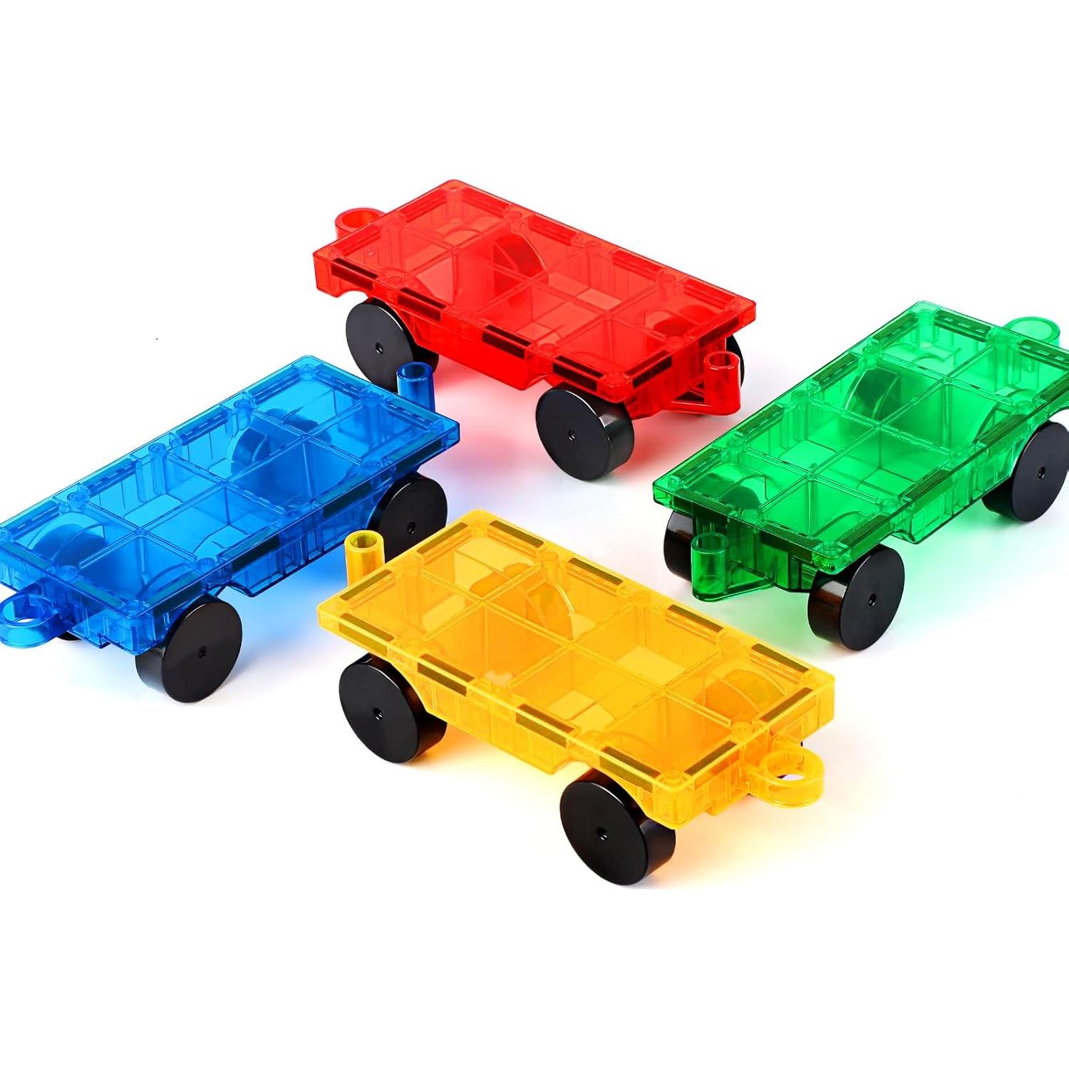 Juego de Construcción de Autos Magnéticos Mruikeny - 4 Piezas