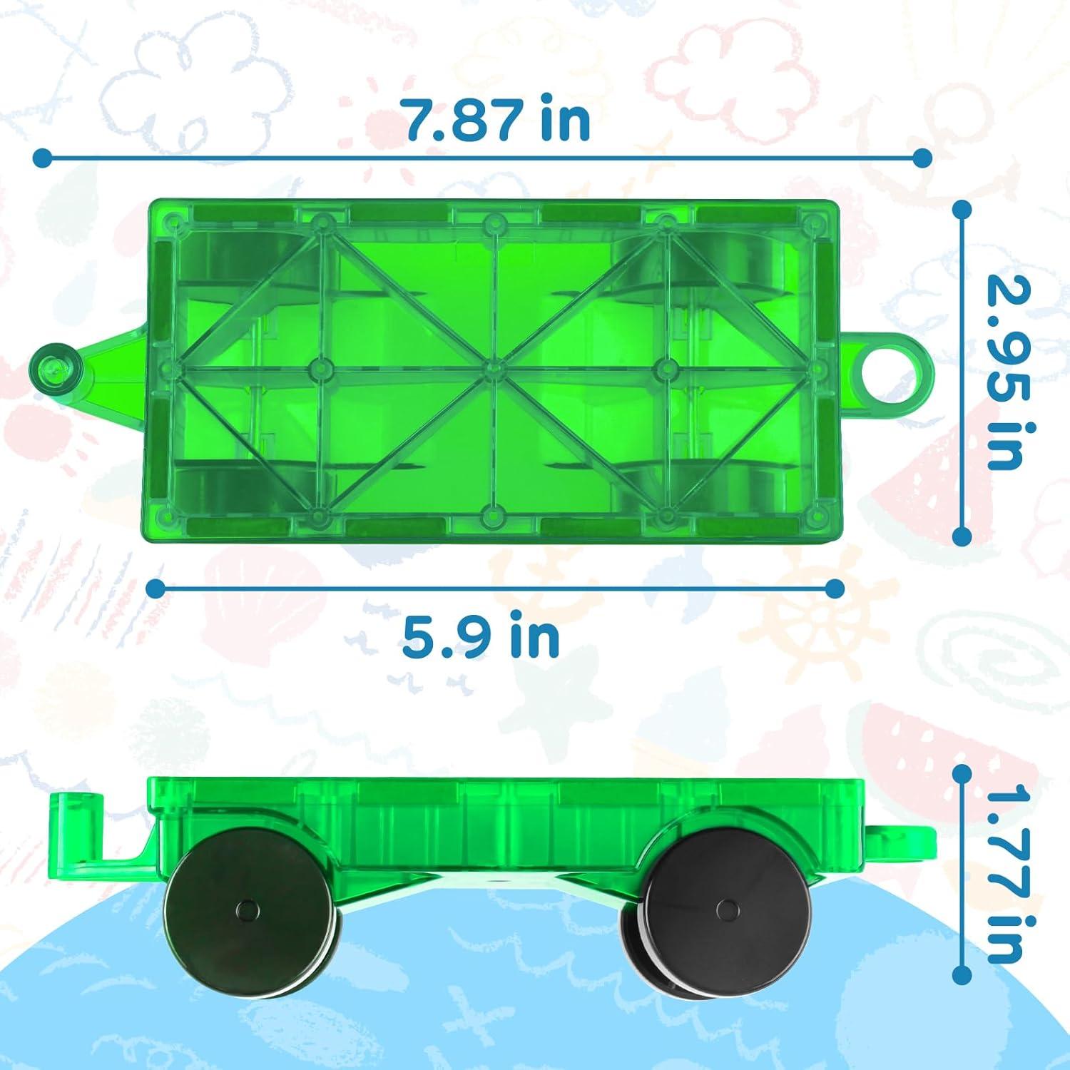 Juego de Construcción de Autos Magnéticos Mruikeny - 4 Piezas