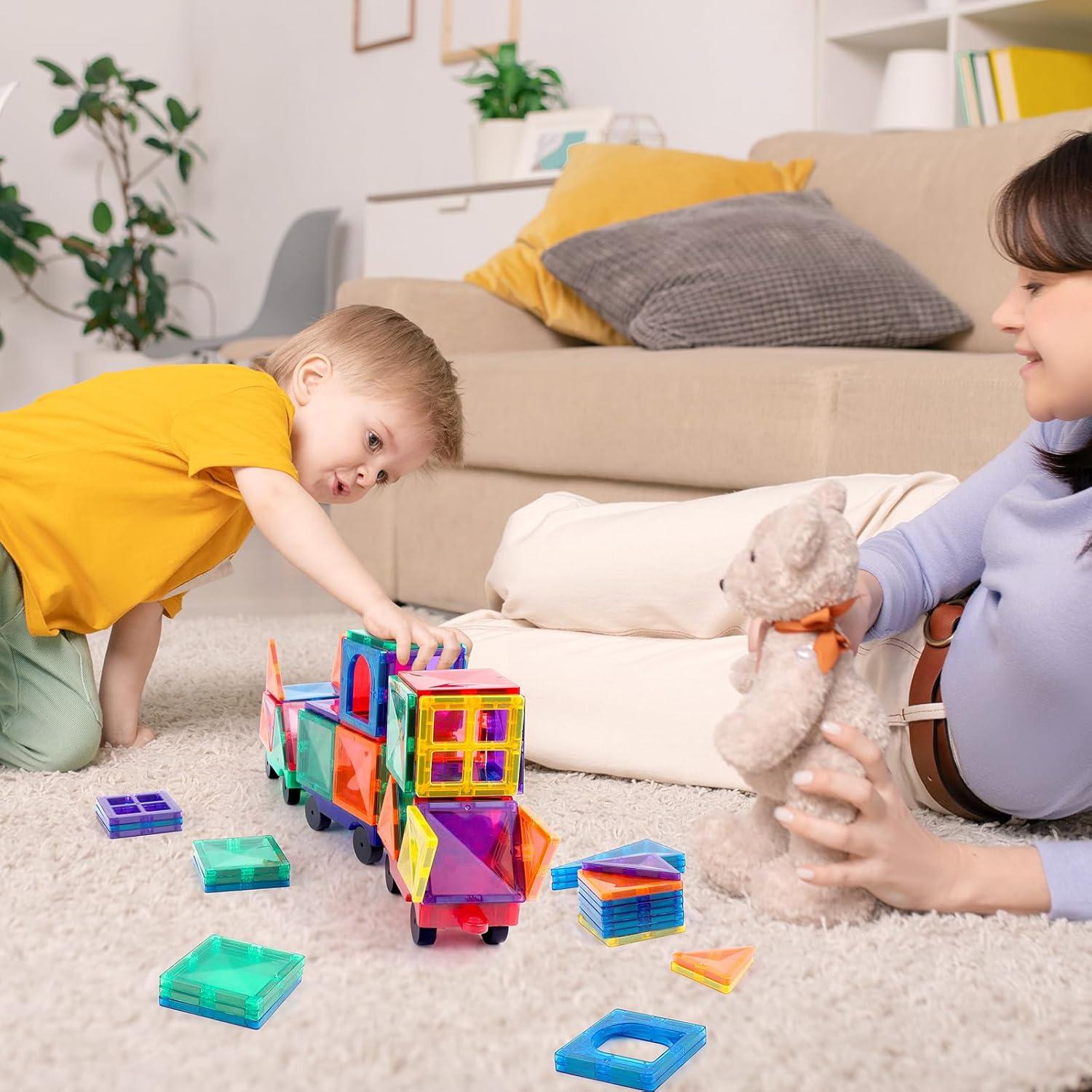 Juego de Construcción de Autos Magnéticos Mruikeny - 4 Piezas