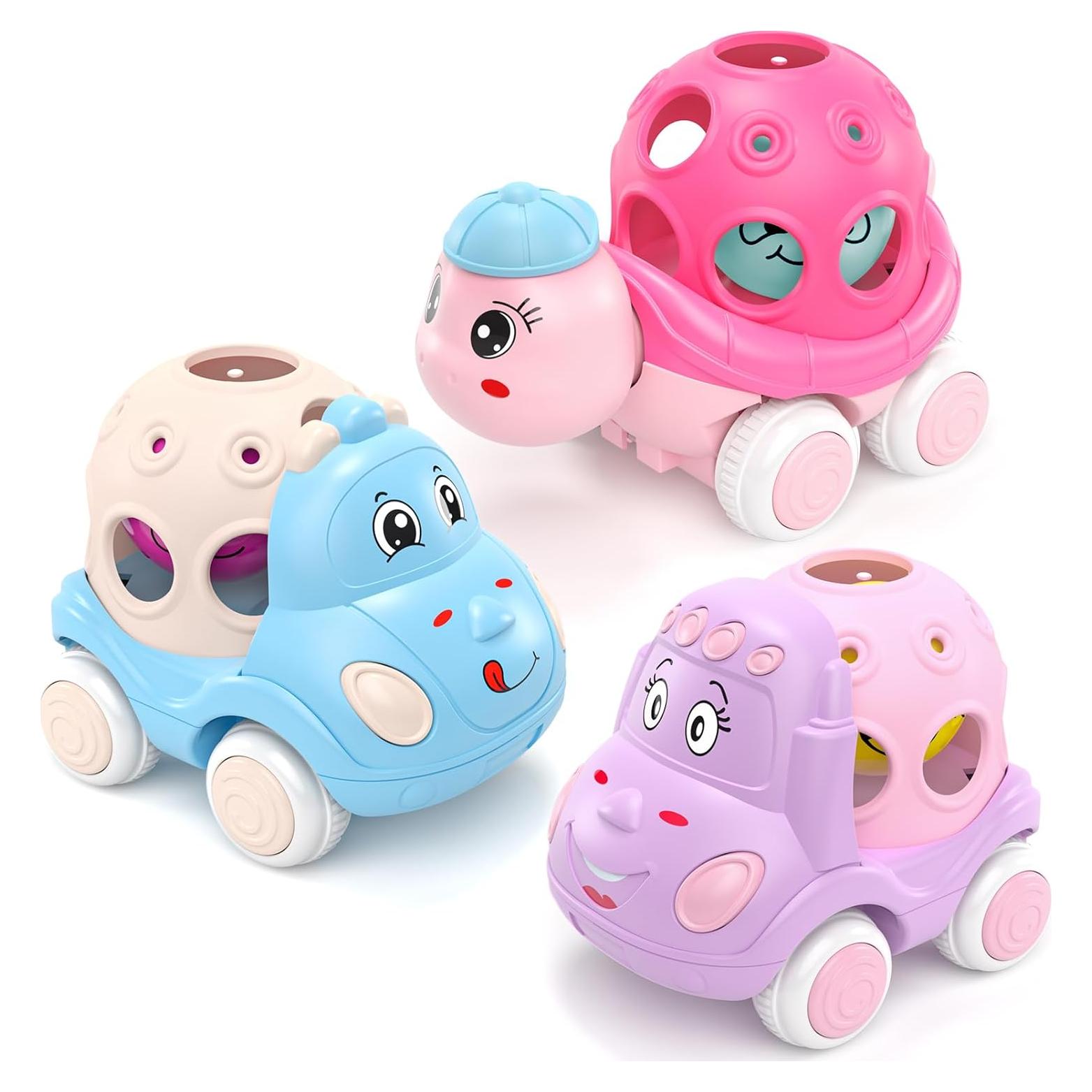 Juguetes de Coches Rosados BeAndge para Bebés 1-2 Años