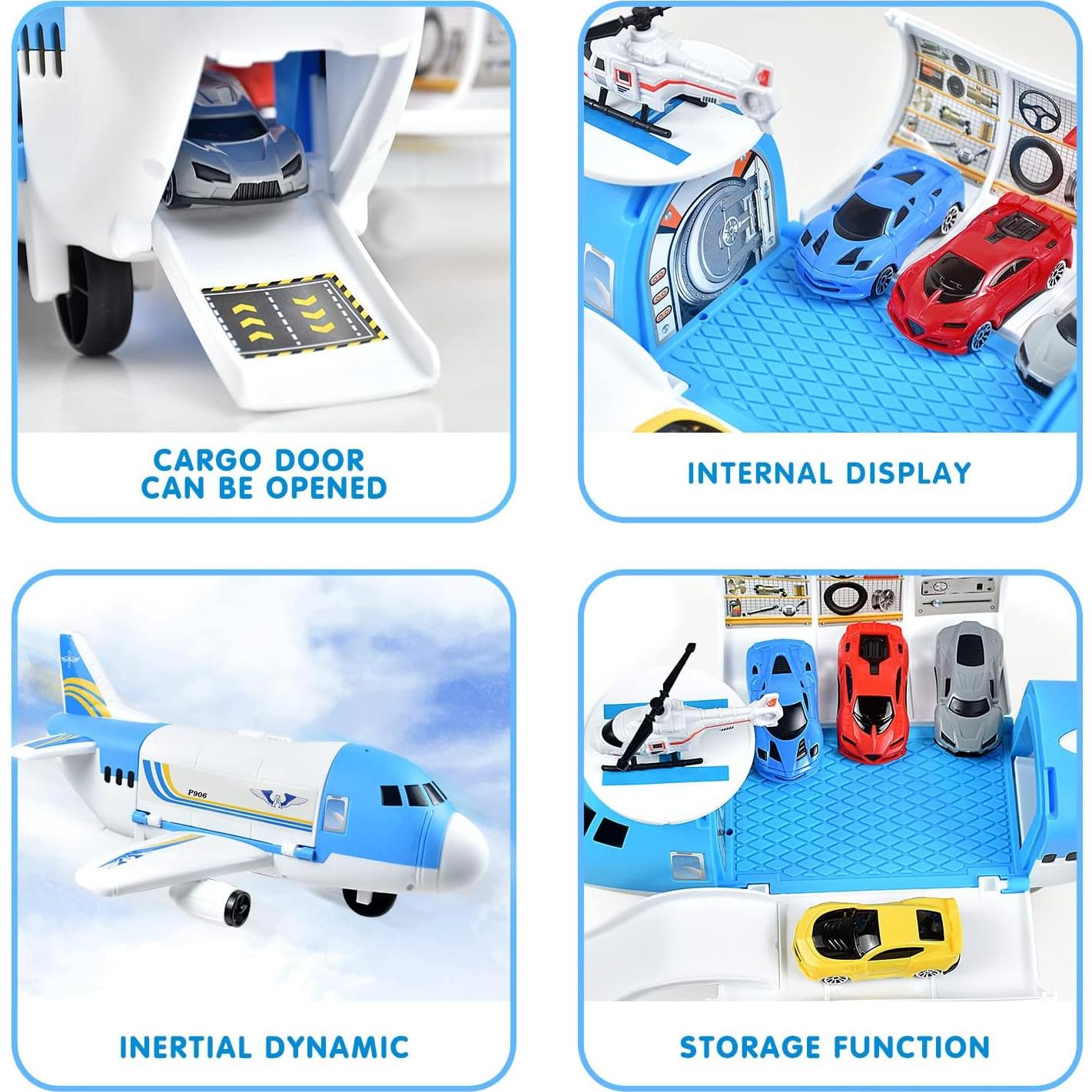 Juego de Juguete de Avión de Carga Tuko para Niños 3-12 Años