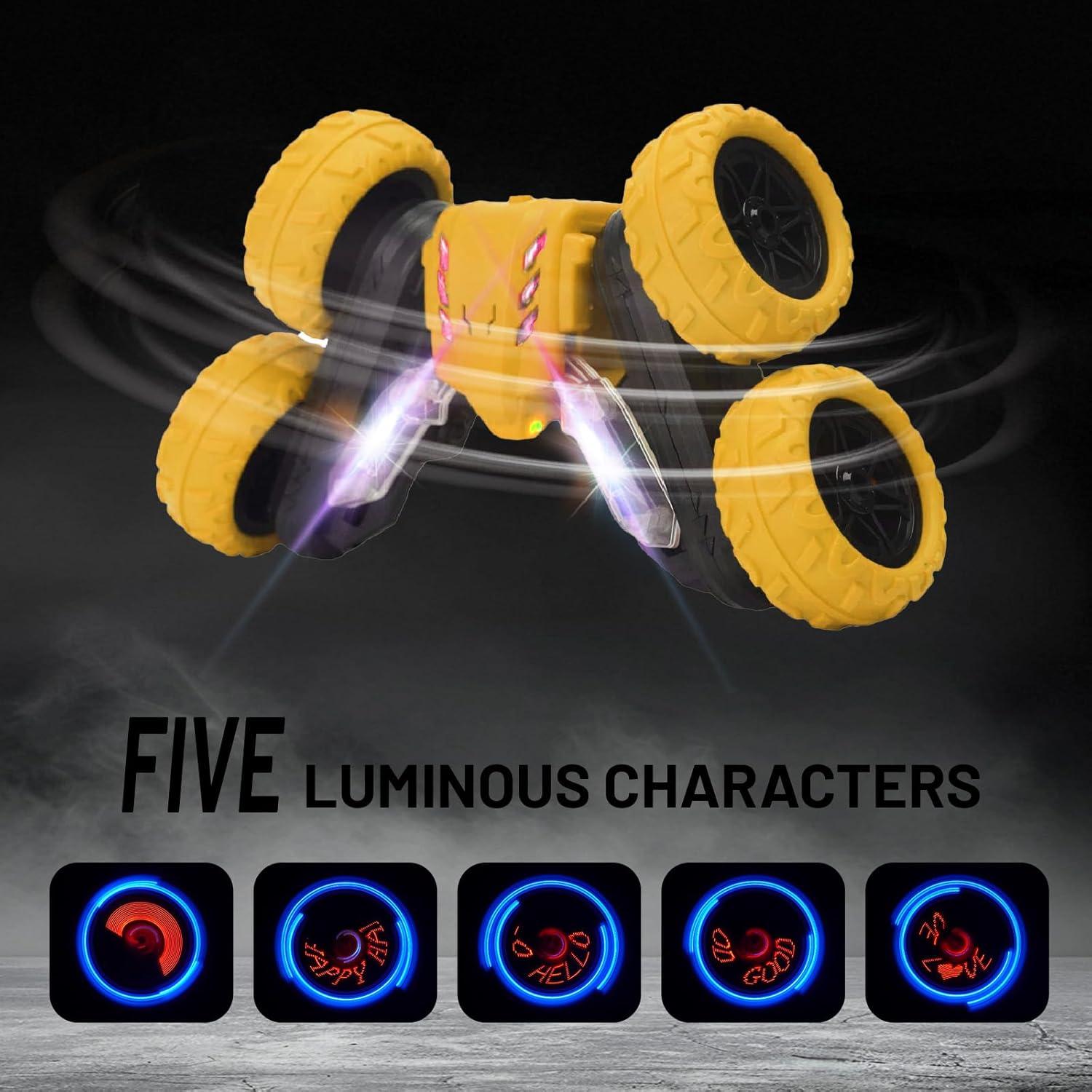 Coche Acrobático RC 4WD Wo Hua S888 Amarillo 360°