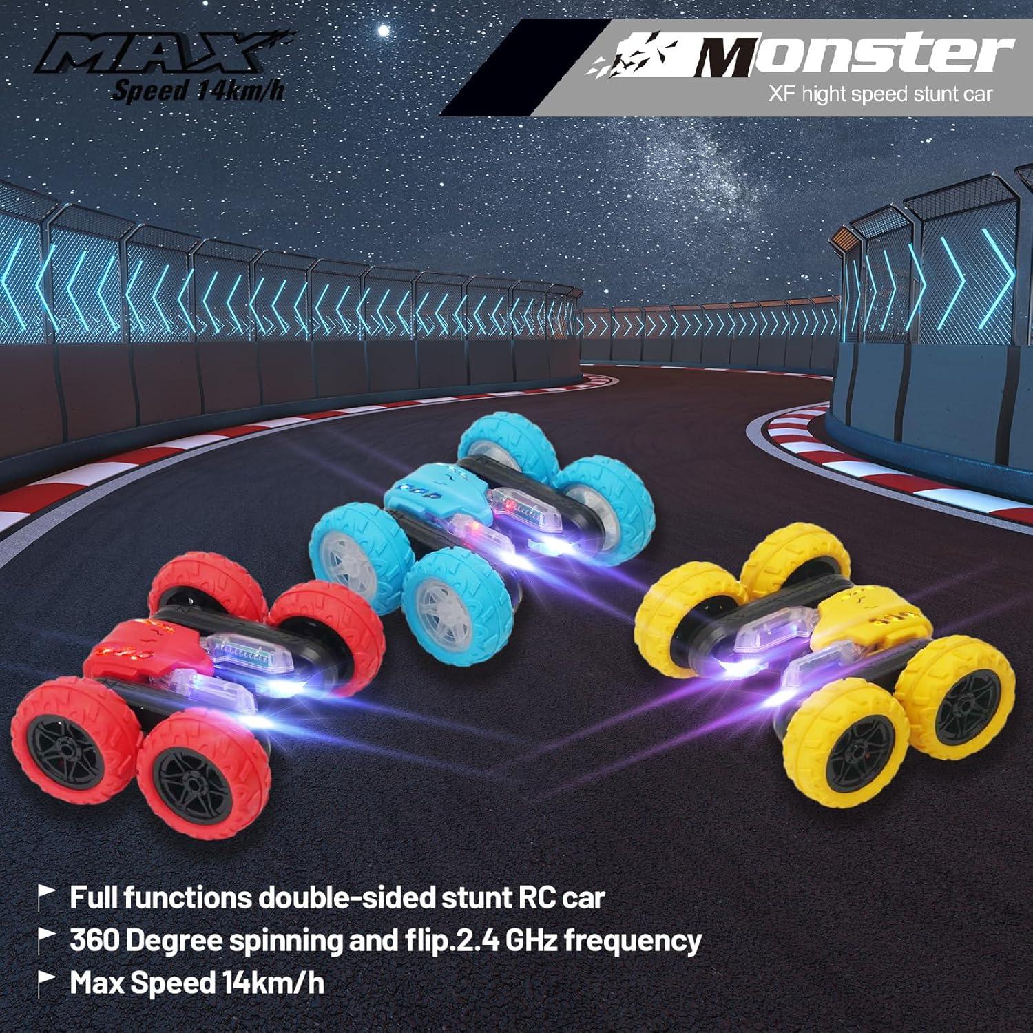 Coche Acrobático RC 4WD Wo Hua S888 Amarillo 360°