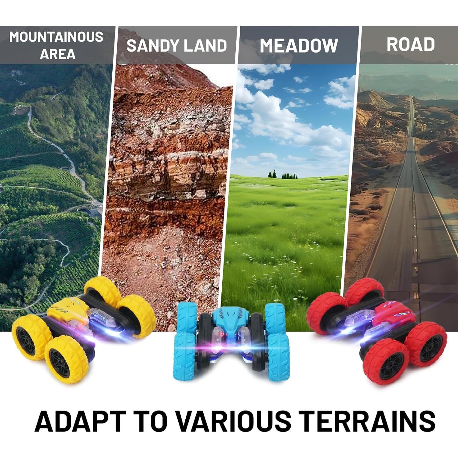 Coche Acrobático RC 4WD Wo Hua S888 Amarillo 360°