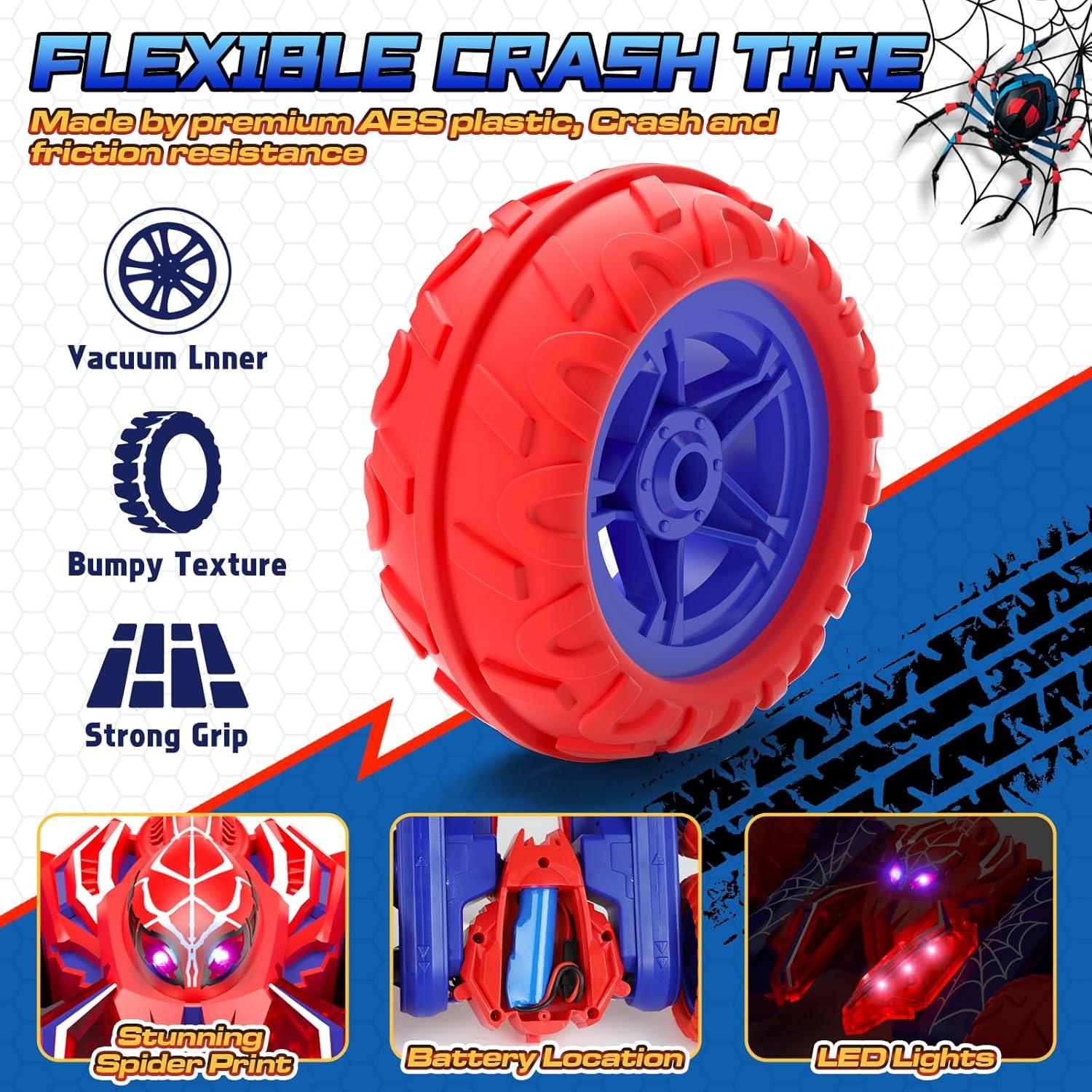 Coche Acrobático RC Shantoushi 360° con Luces LED y 2 Baterías