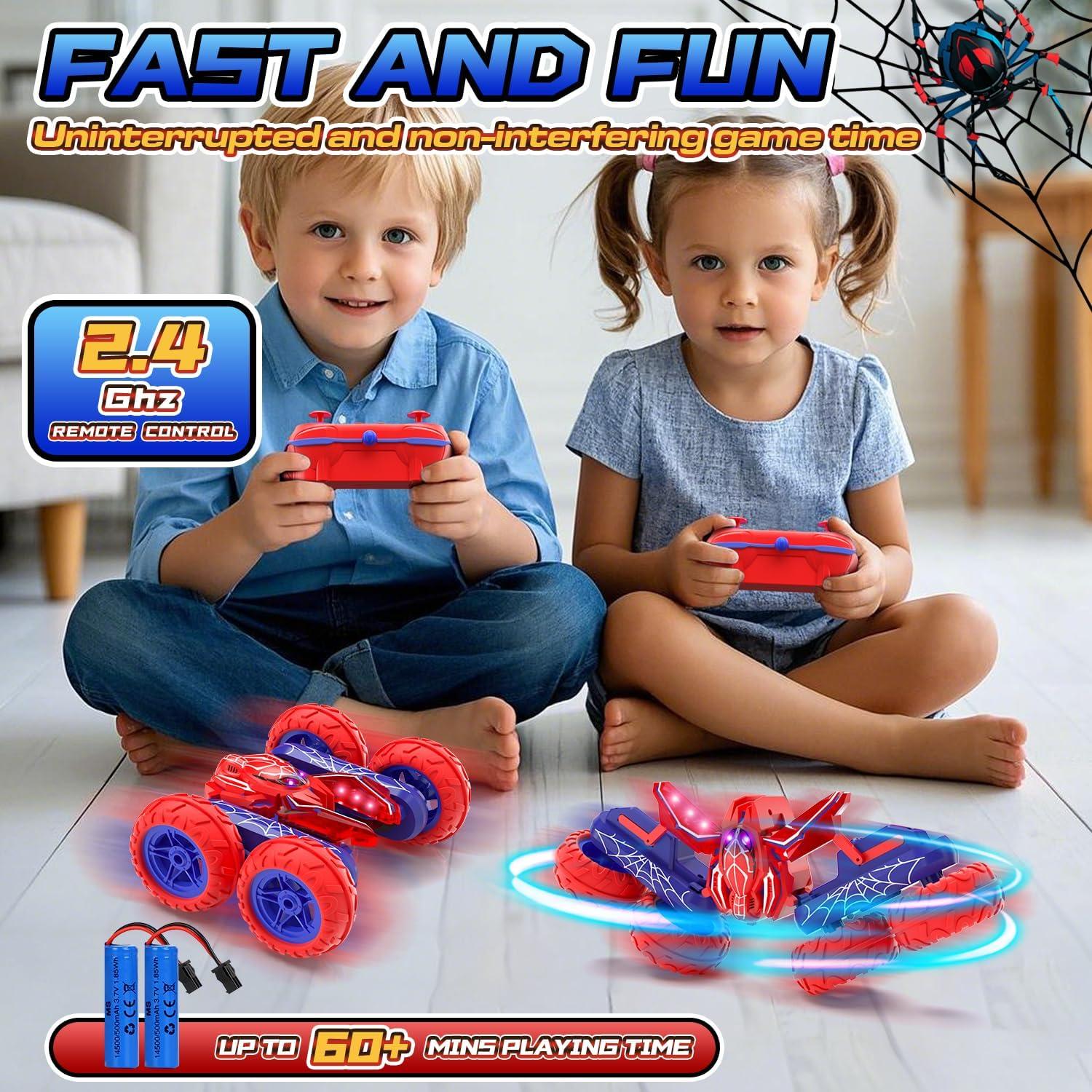 Coche Acrobático RC Shantoushi 360° con Luces LED y 2 Baterías