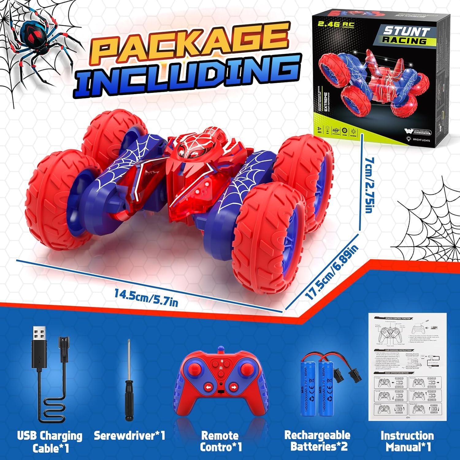 Coche Acrobático RC Shantoushi 360° con Luces LED y 2 Baterías