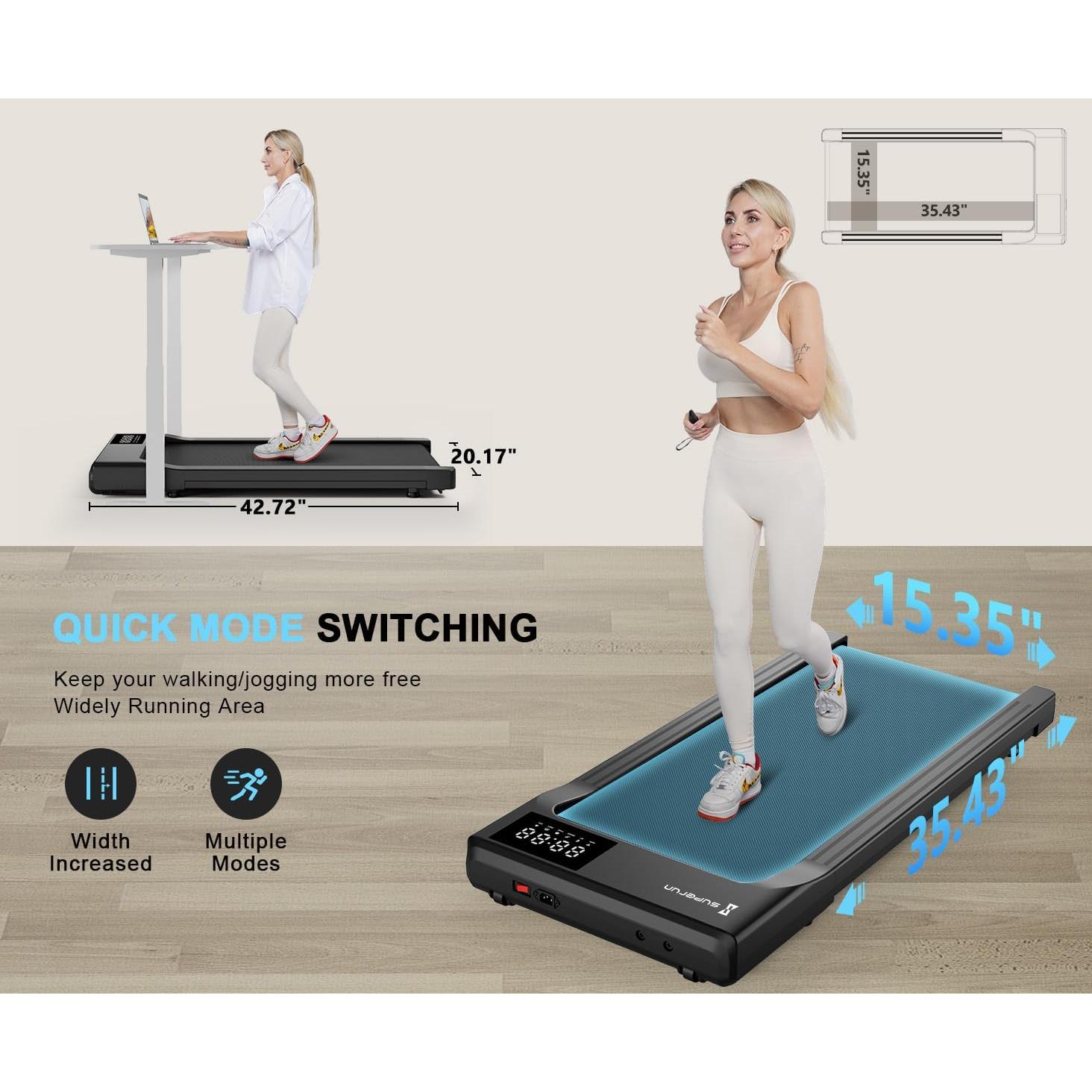 Caminadora Bajo Escritorio SupeRun 2.5 HP Compacta 136 kg