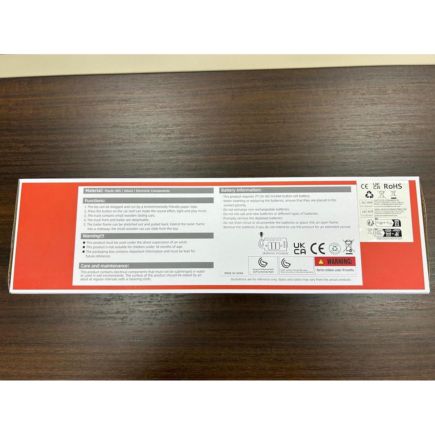 Camión Transportador de Autos Wanborns con 6 Vehículos de Madera