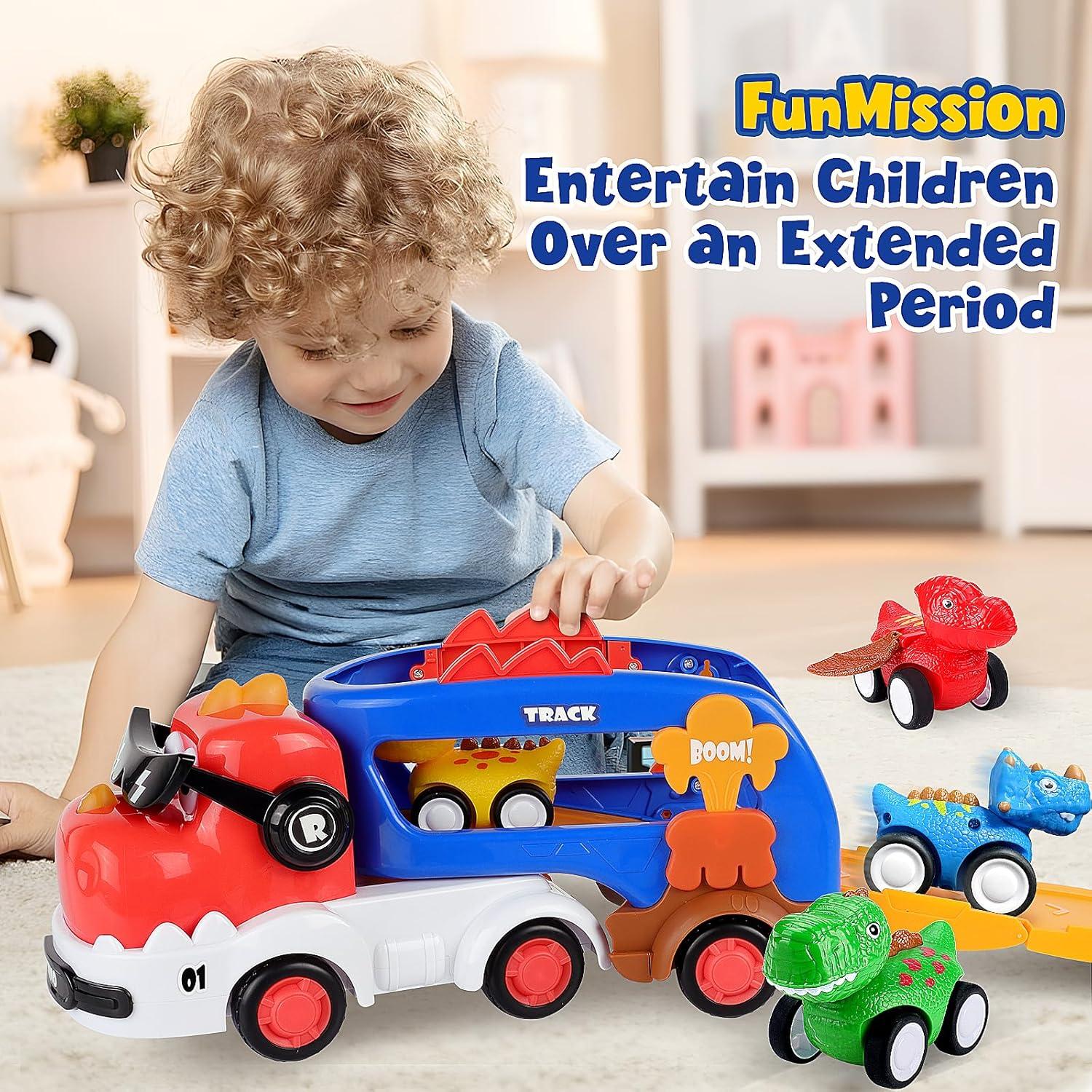 Set de Juguetes de Dinosaurio 5 en 1 FunMission - Rojo