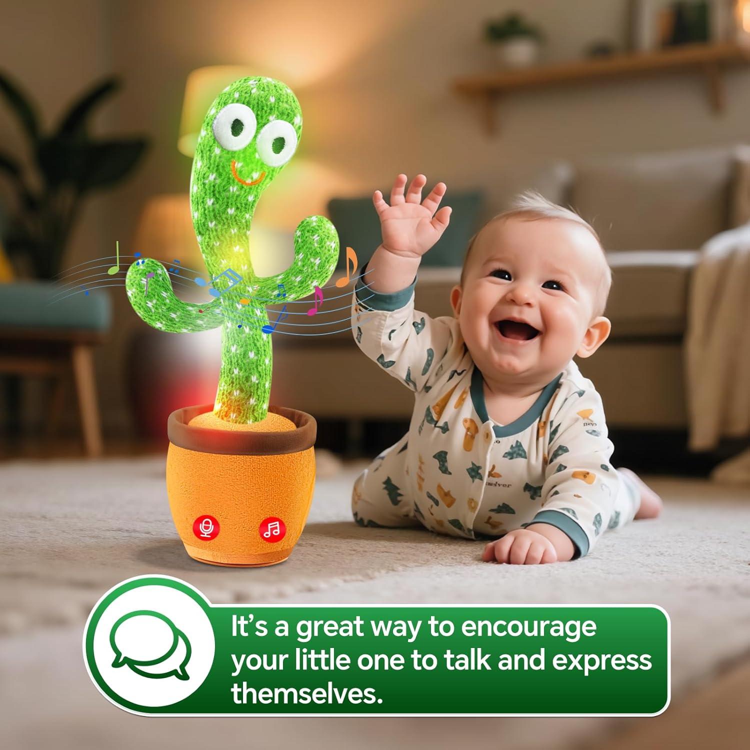 Juguete Cactus Hablante TWORIVER 32.4 cm Interactivo Bebés