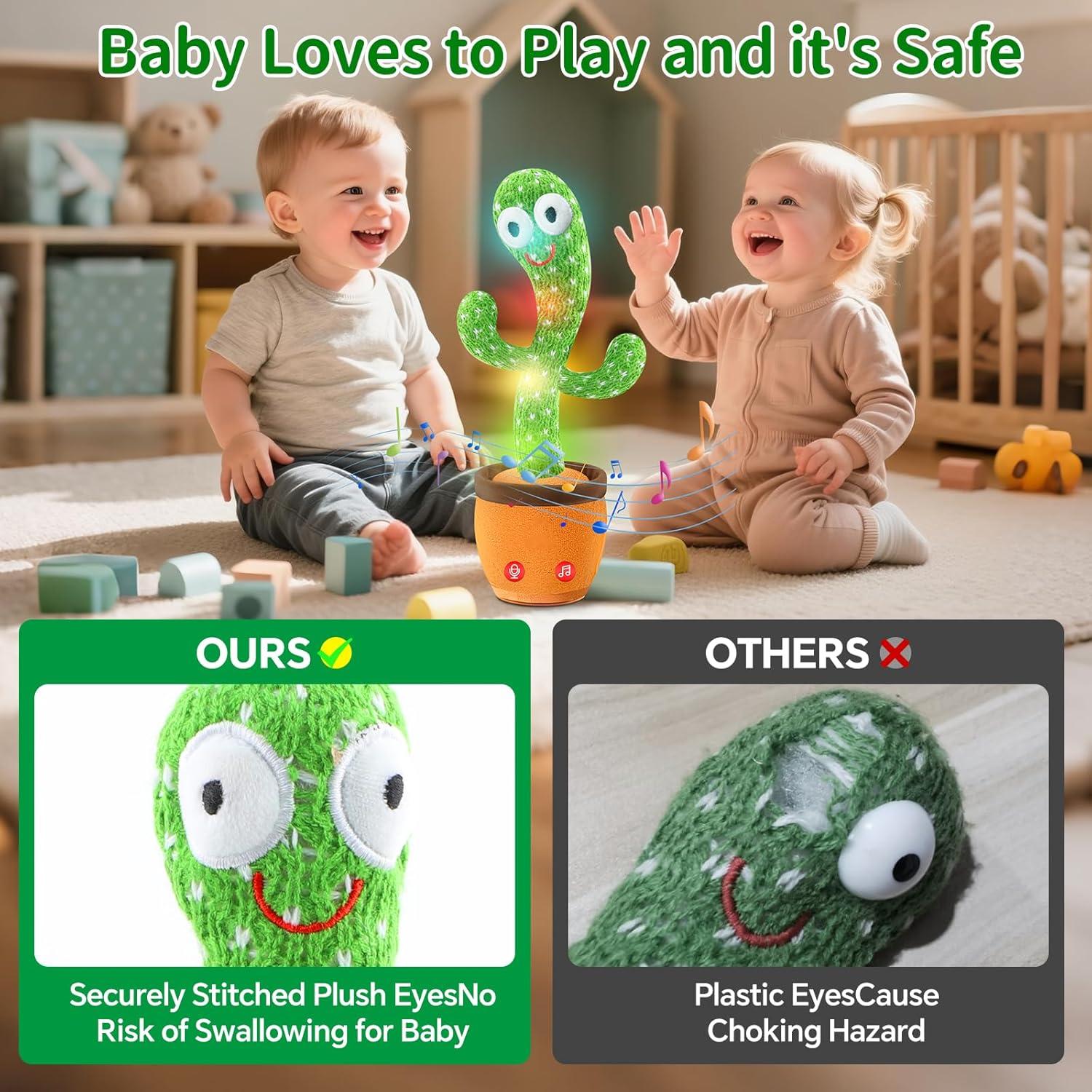 Juguete Cactus Hablante TWORIVER 32.4 cm Interactivo Bebés