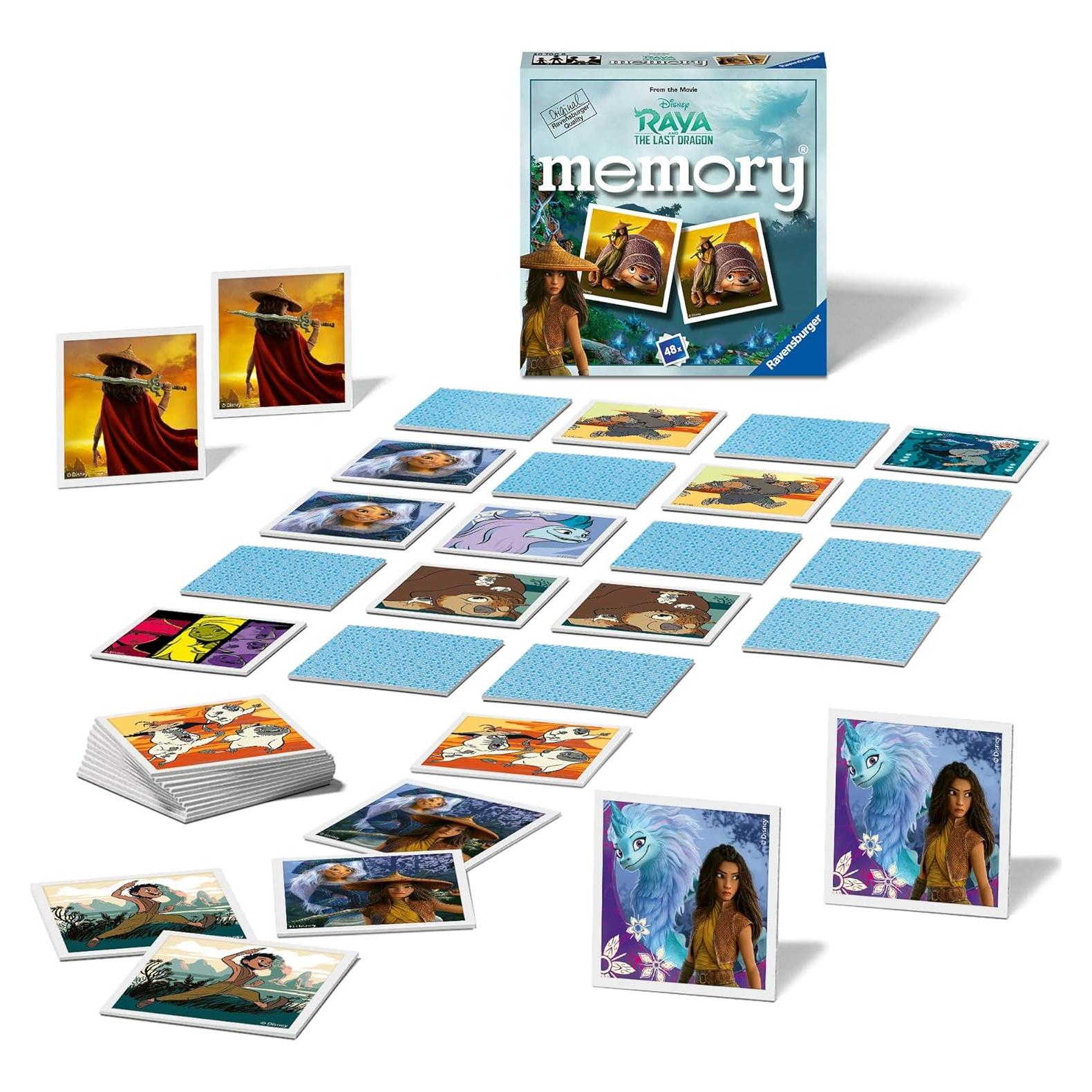 Juego de Memoria Raya y El Último Dragón Ravensburger - 48 Cartas