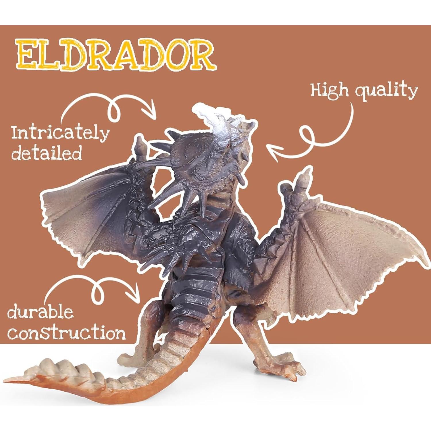 Juego de 12 Figuras de Dragón Realistas KarberDark 10.16 cm