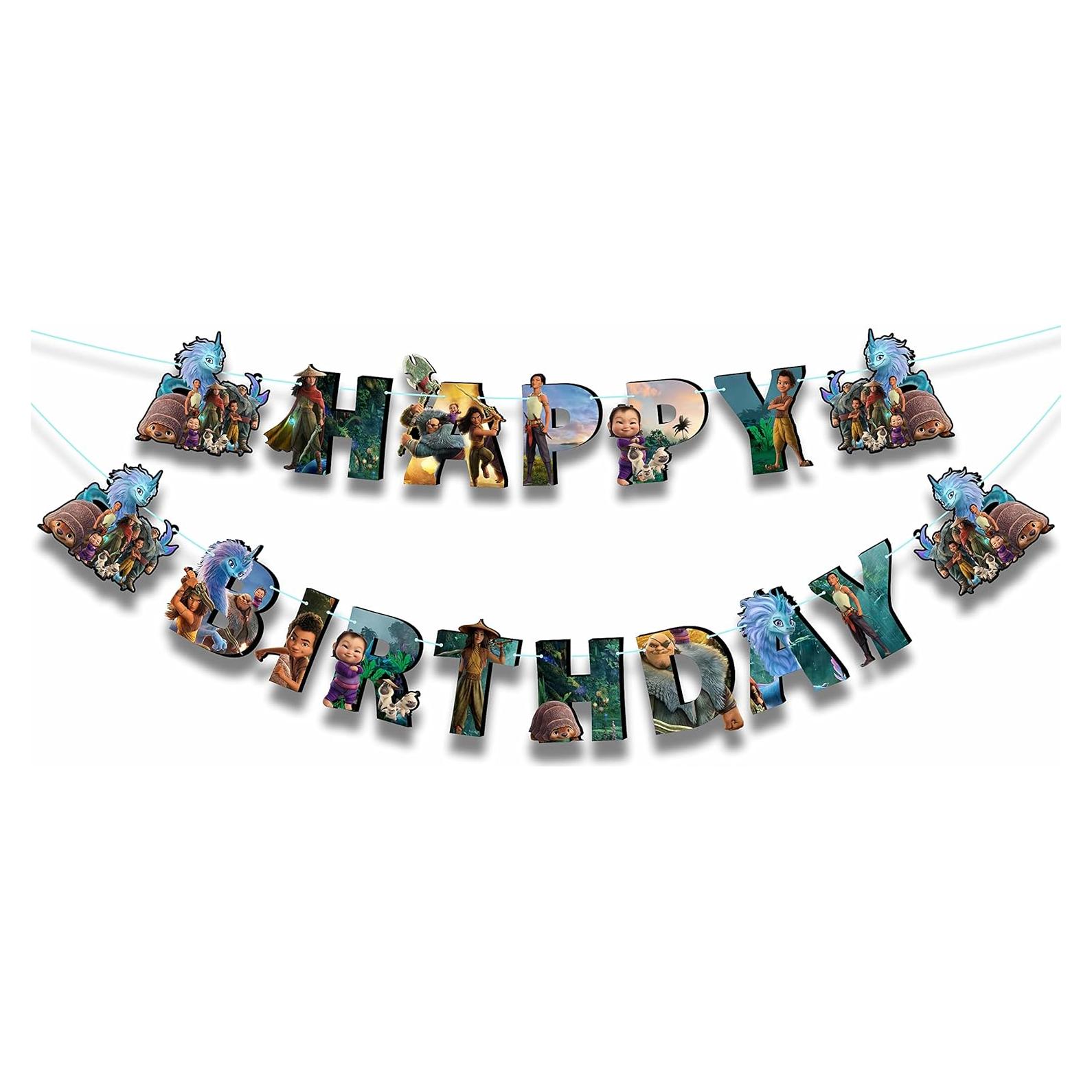 Banner de Feliz Cumpleaños Seyal Raya 3.66m x 15cm Decoración