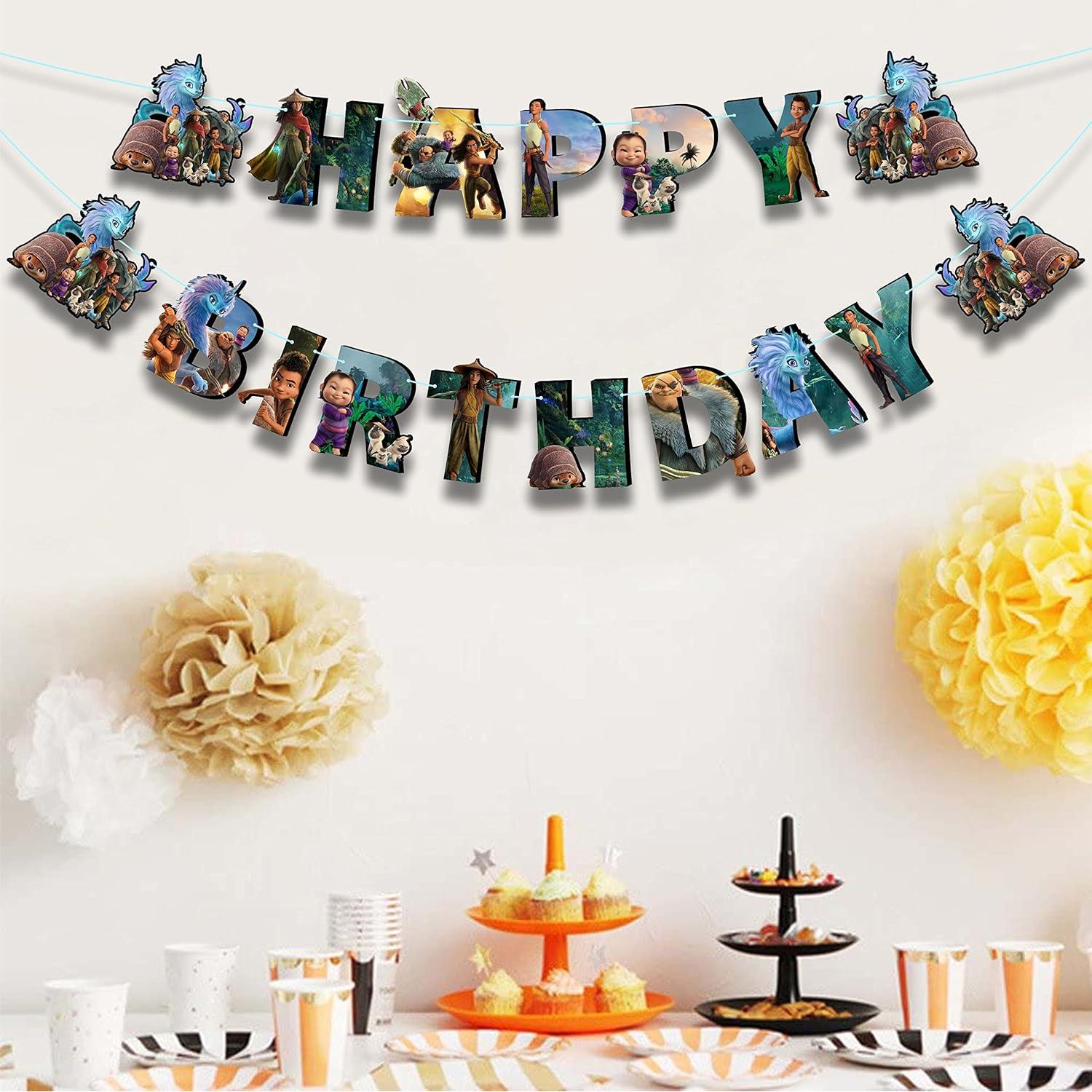 Banner de Feliz Cumpleaños Seyal Raya 3.66m x 15cm Decoración