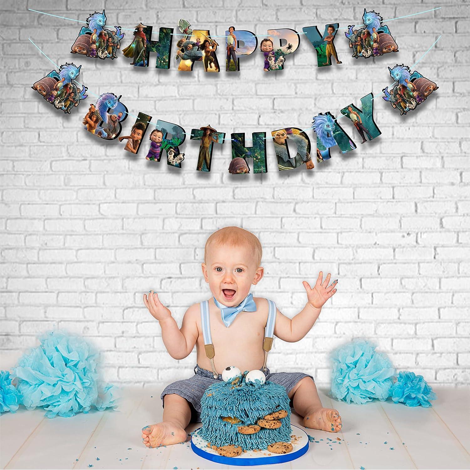 Banner de Feliz Cumpleaños Seyal Raya 3.66m x 15cm Decoración