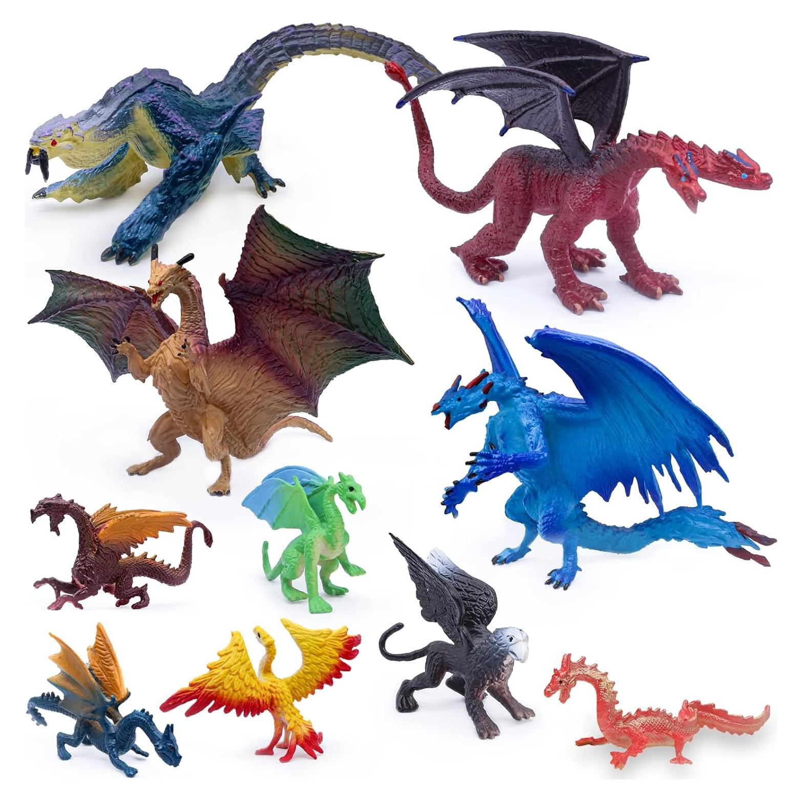 Figuras de Dragón de Juguete SIENON - 10 Piezas Coloridas