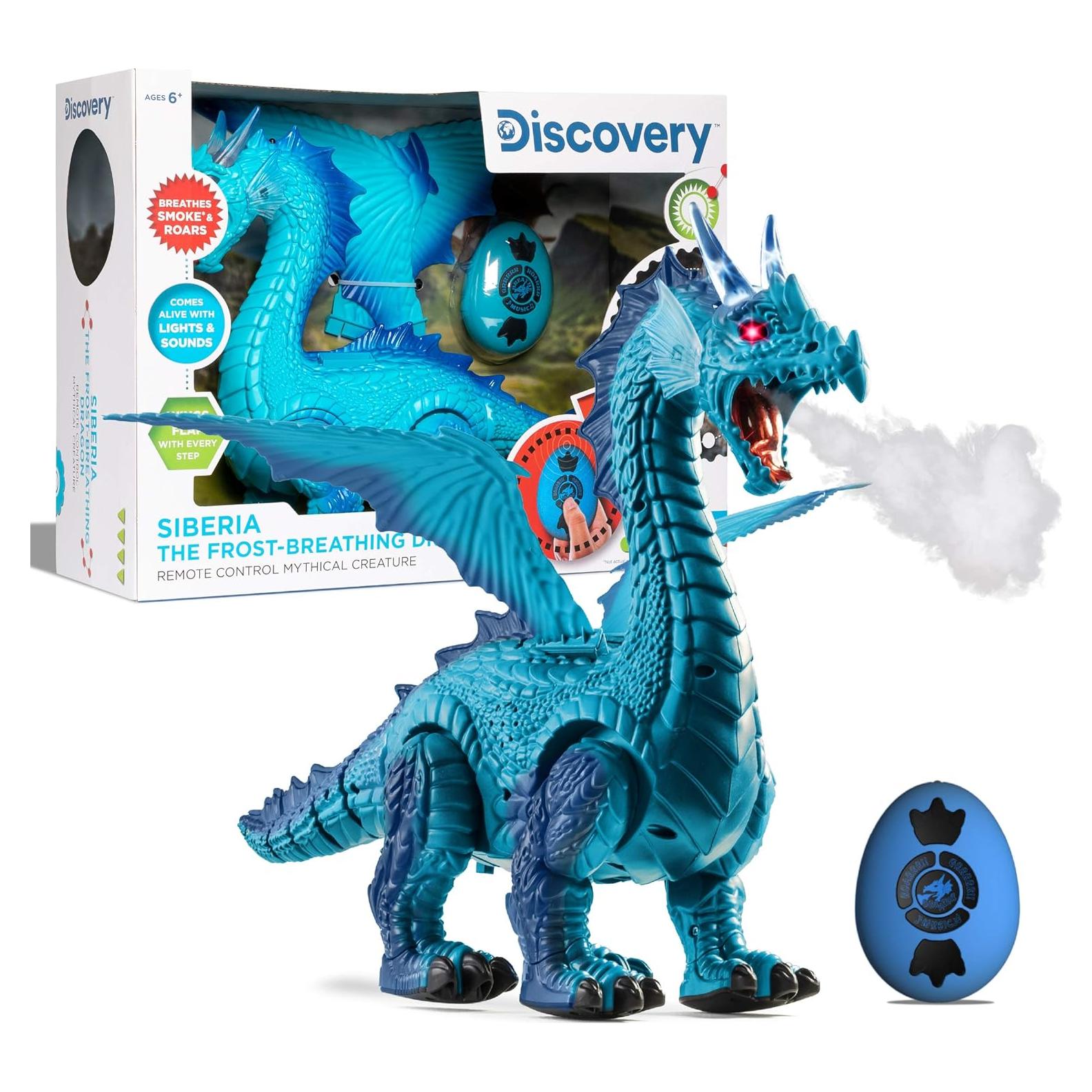 Dragón RC Discovery Kids con Aliento de Humo y Sonido 30 cm