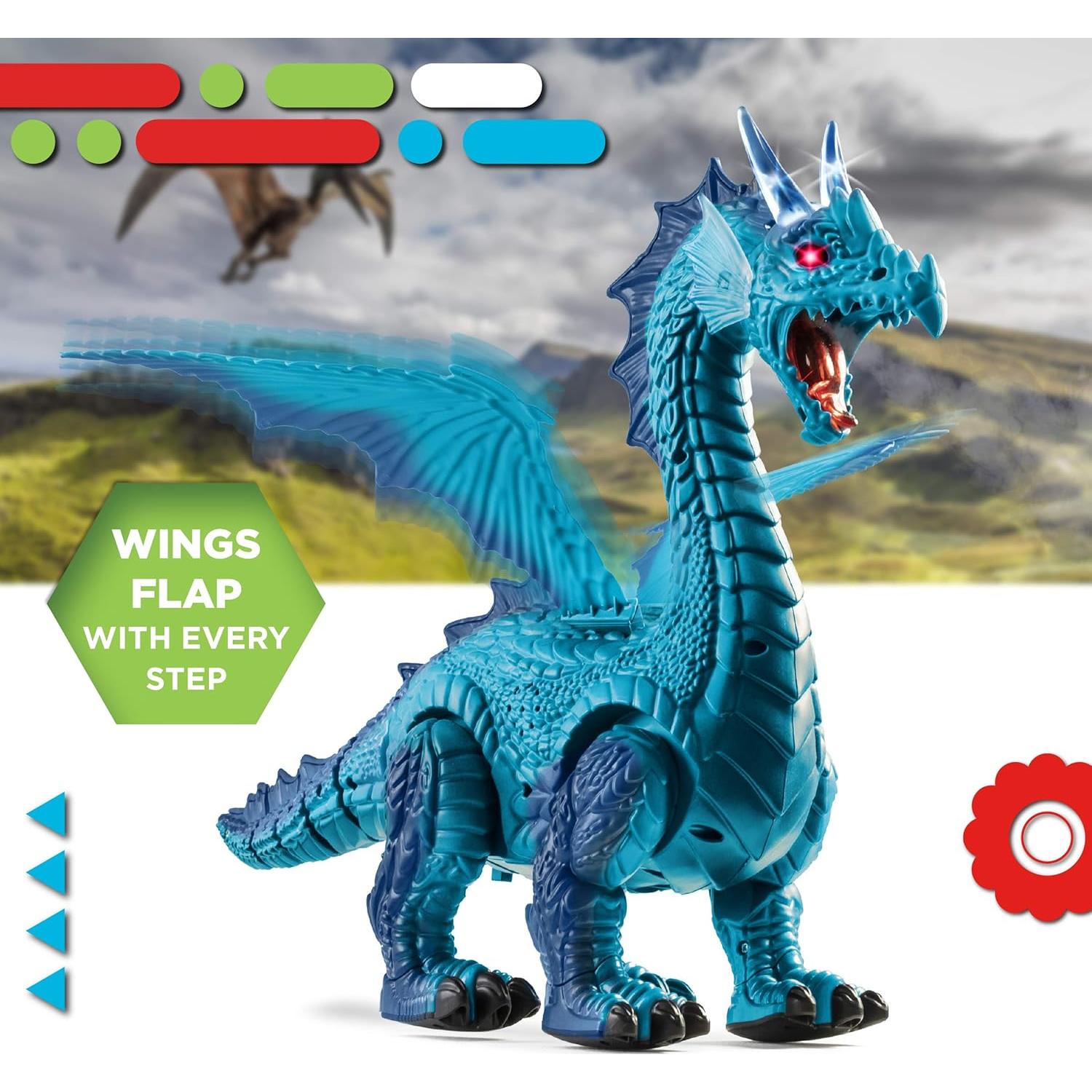 Dragón RC Discovery Kids con Aliento de Humo y Sonido 30 cm