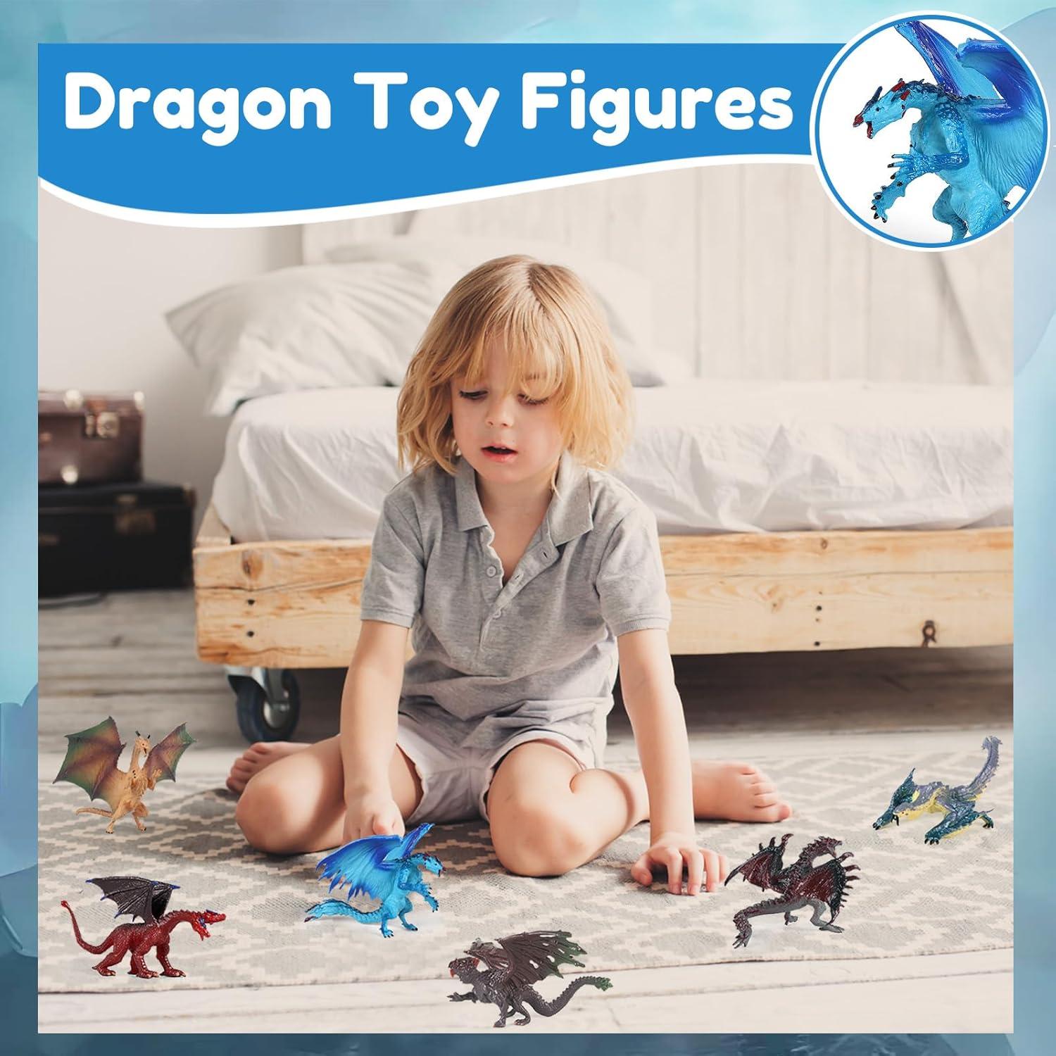 Set de 6 Figuras de Dragón EOIVSH 12.7 cm para Niños