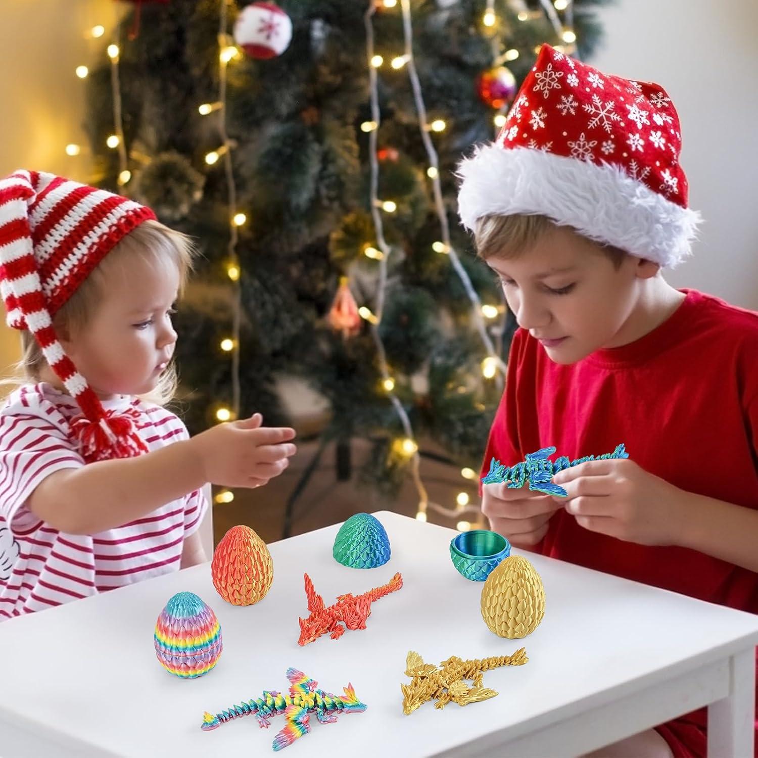 Juego de Huevos de Dragón Balkwan con Mini Dragones 4pcs