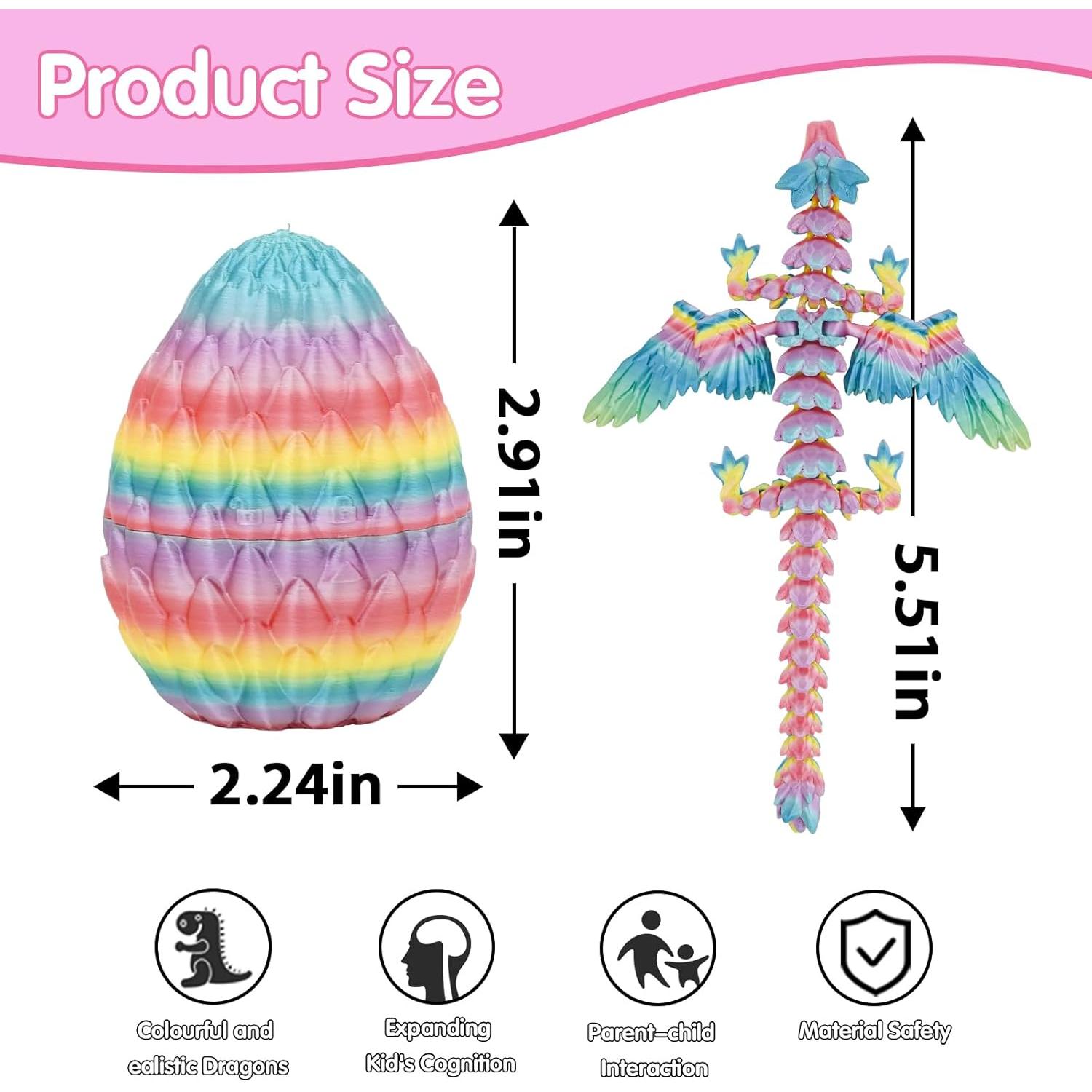 Juego de Huevos de Dragón Balkwan con Mini Dragones 4pcs