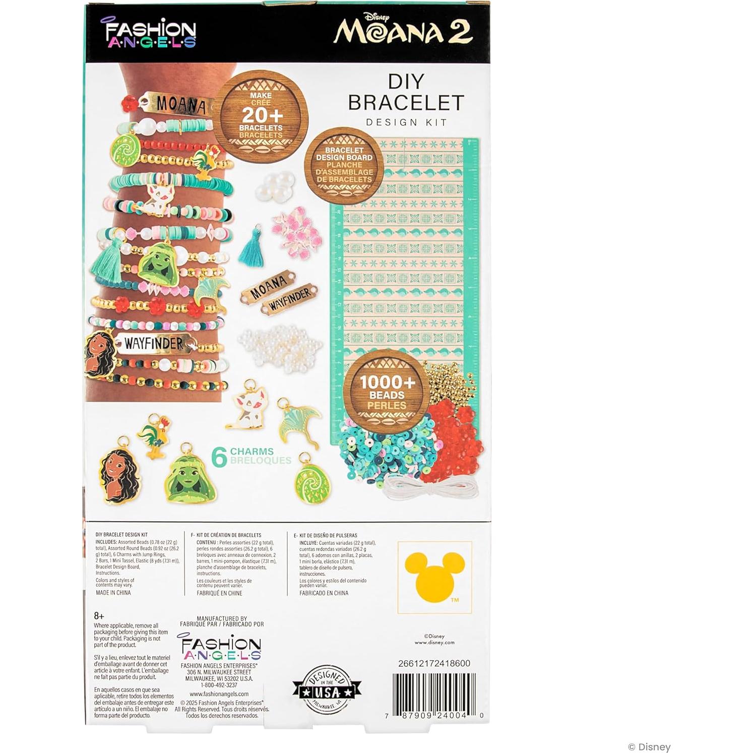 Kit de Pulseras DIY Disney Moana 2 Fashion Angels - 1000 Cuentas