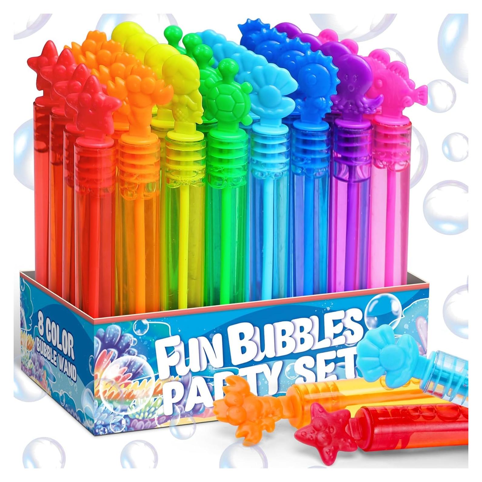 Paquete de 32 Mini Varitas de Burbujas Cawiew para Niños