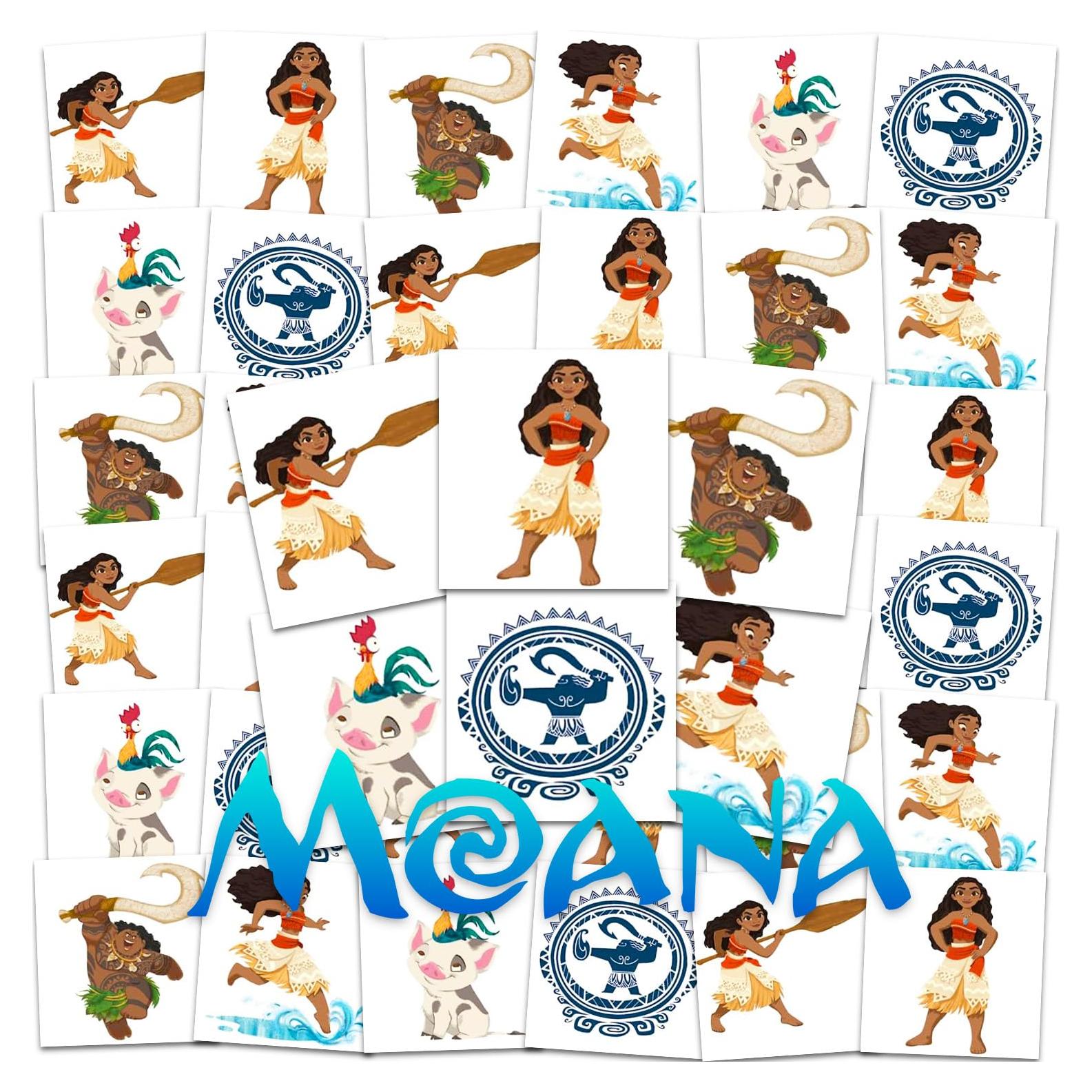 Paquete de 72 Tatuajes Temporales Moana - Decade West
