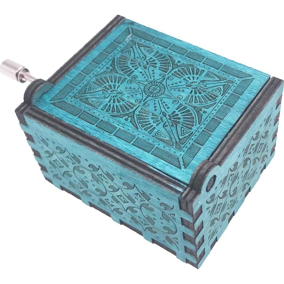Caja de Música Moana Youtang de Madera Azul 6.4x5.2x4.2cm
