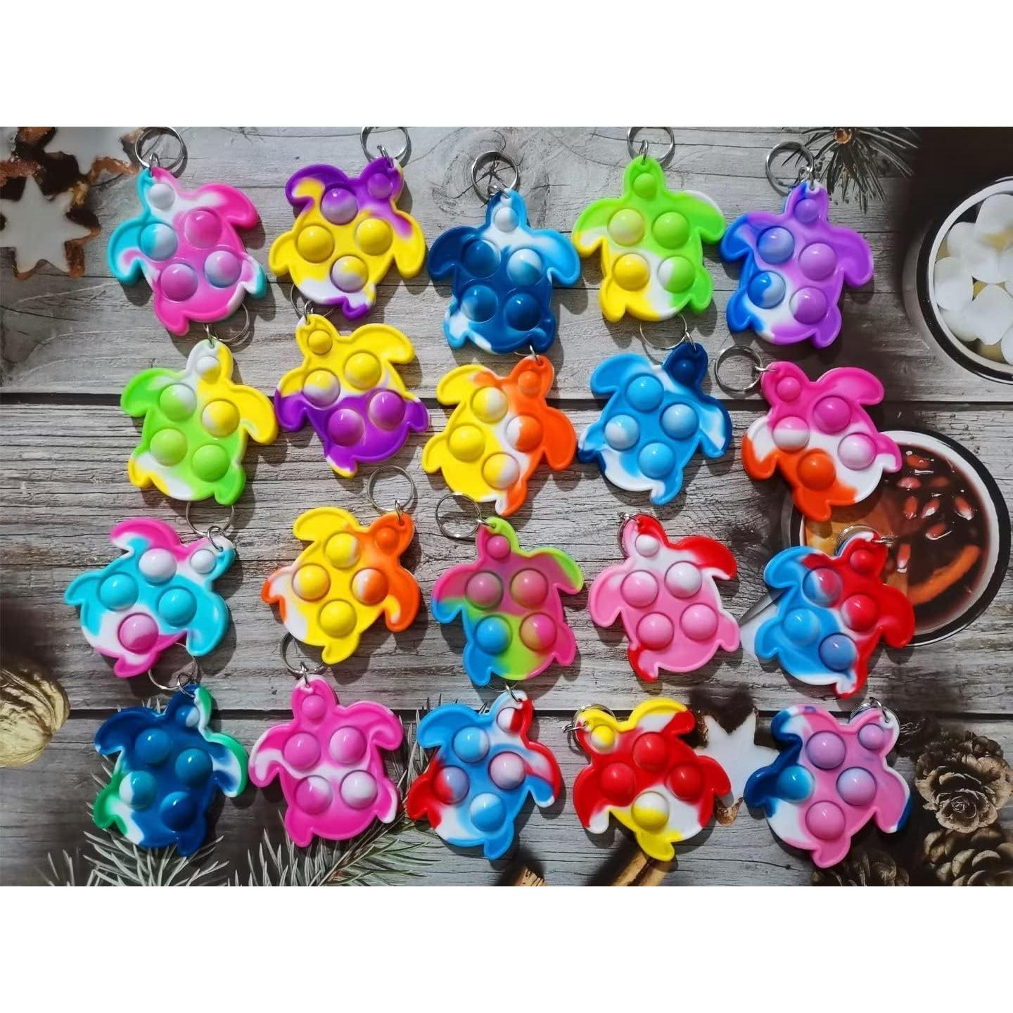 20 Llaveros Tortuga Pop Mini Roaqua - Juguetes de Fiesta