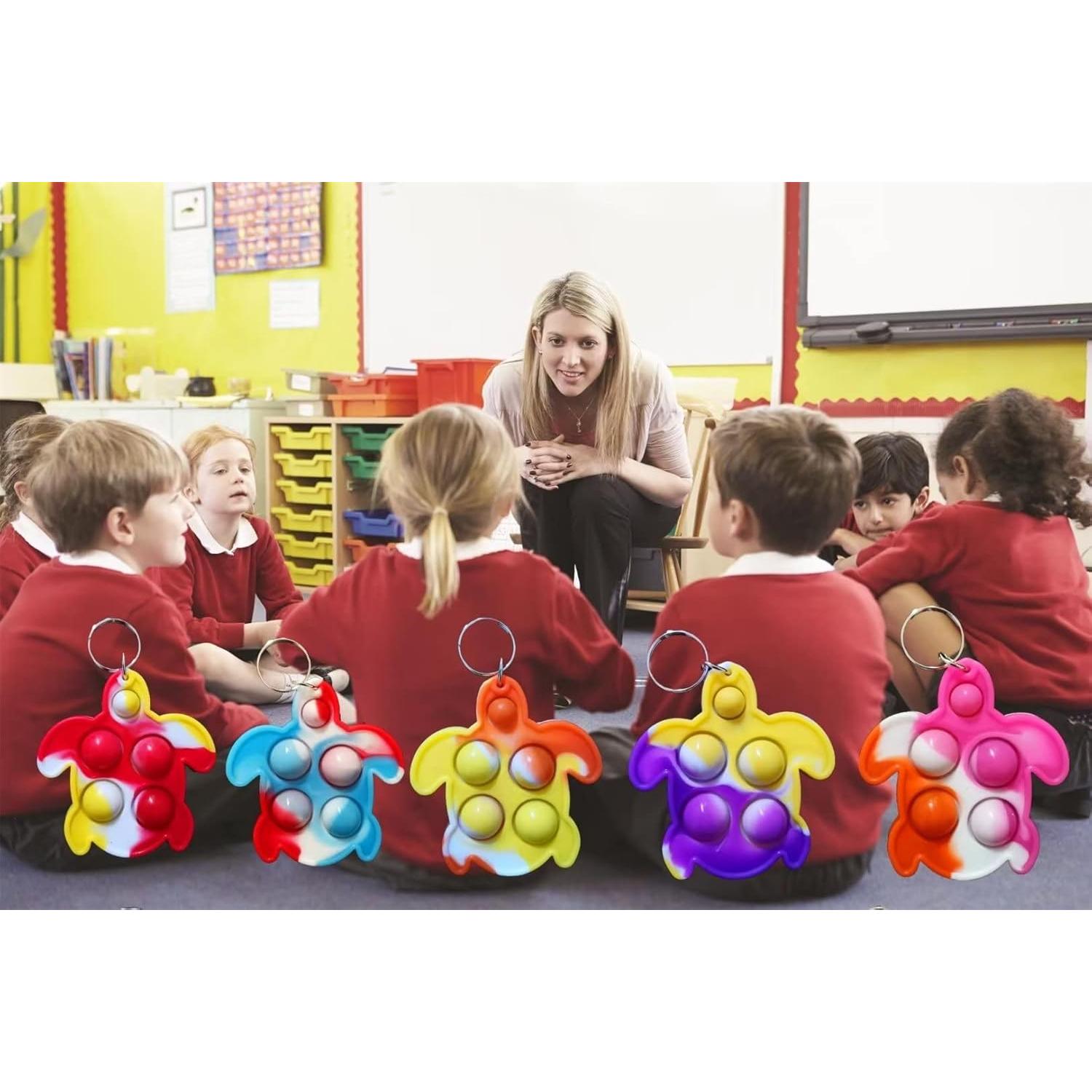 20 Llaveros Tortuga Pop Mini Roaqua - Juguetes de Fiesta