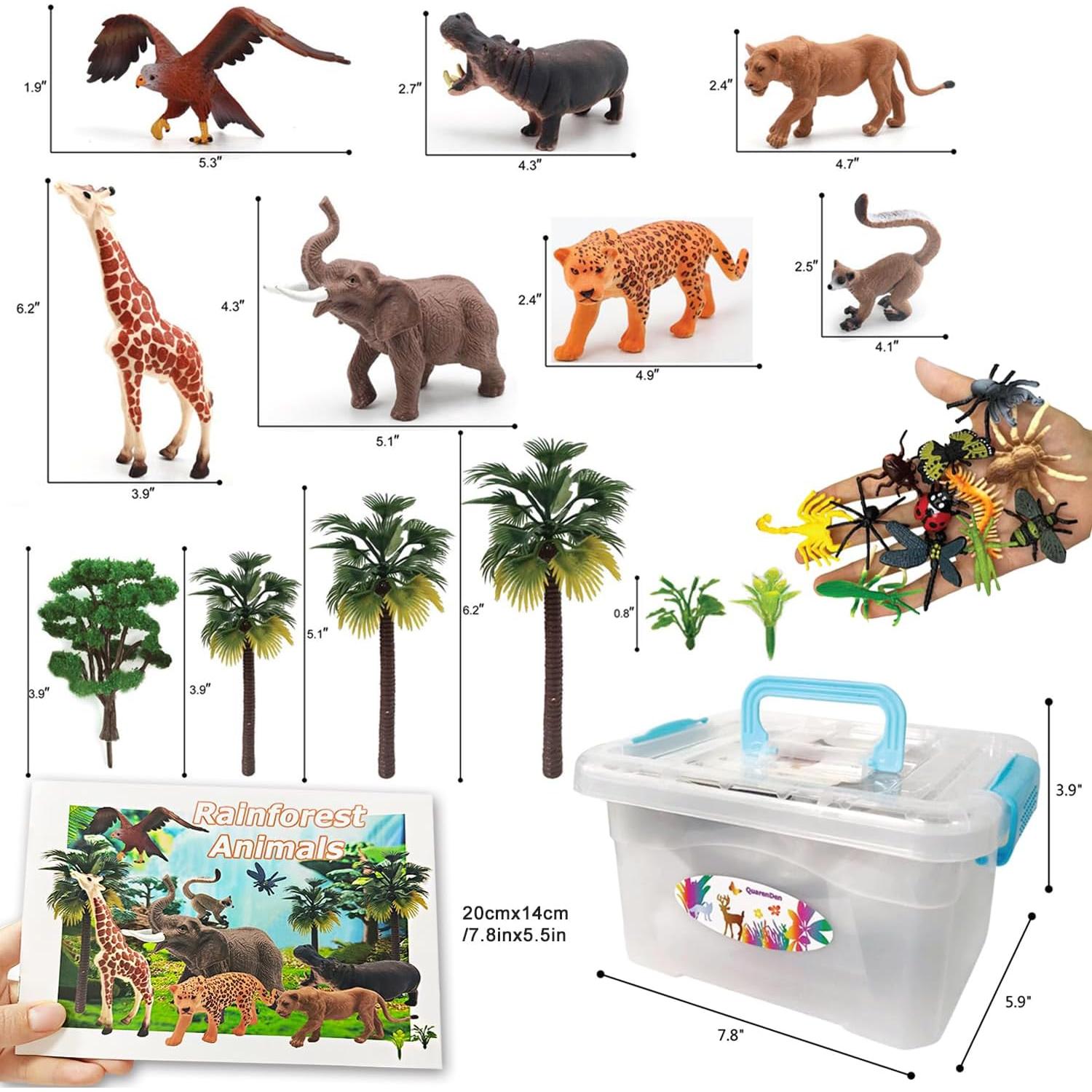 49 Piezas Figuras de Animales de Selva ShenZhen 3.8-6.4 cm