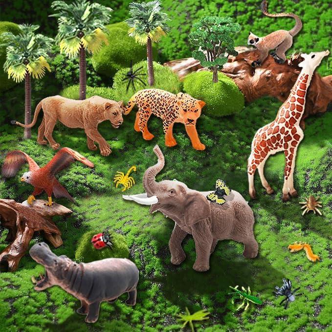 49 Piezas Figuras de Animales de Selva ShenZhen 3.8-6.4 cm