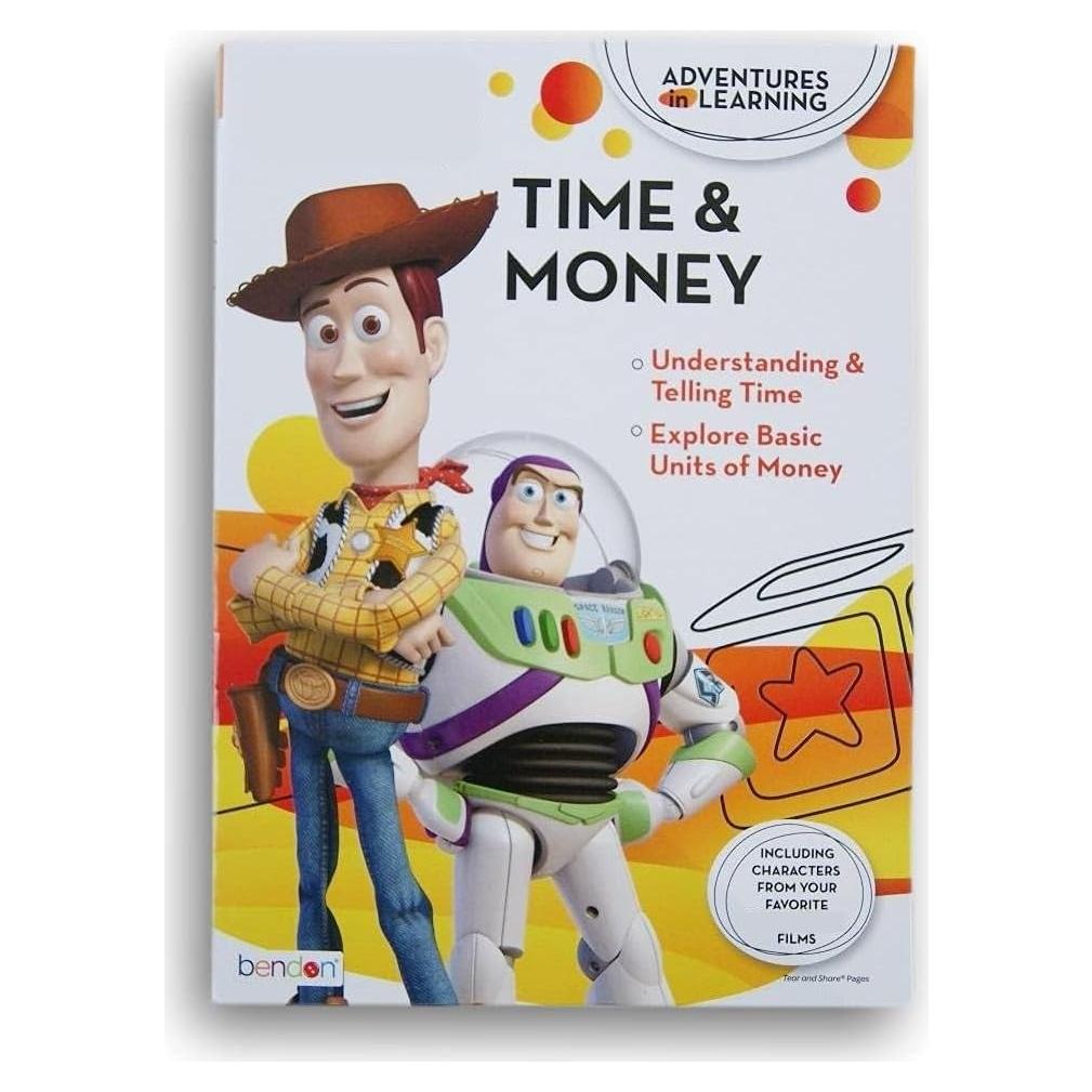 Cuaderno de Trabajo Disney Pixar Tiempo y Dinero 32 Páginas