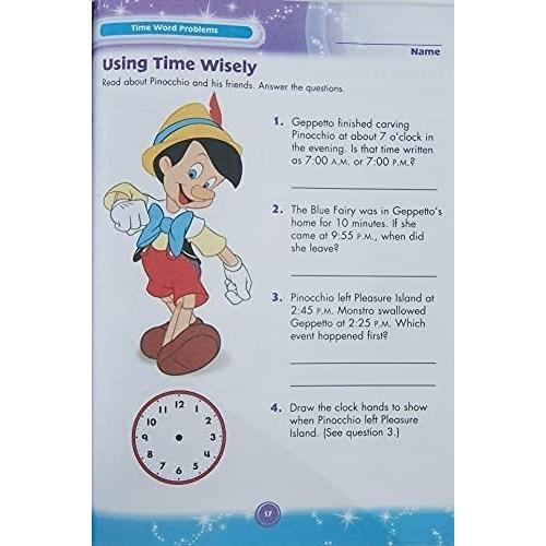 Cuaderno de Trabajo Disney Pixar Tiempo y Dinero 32 Páginas