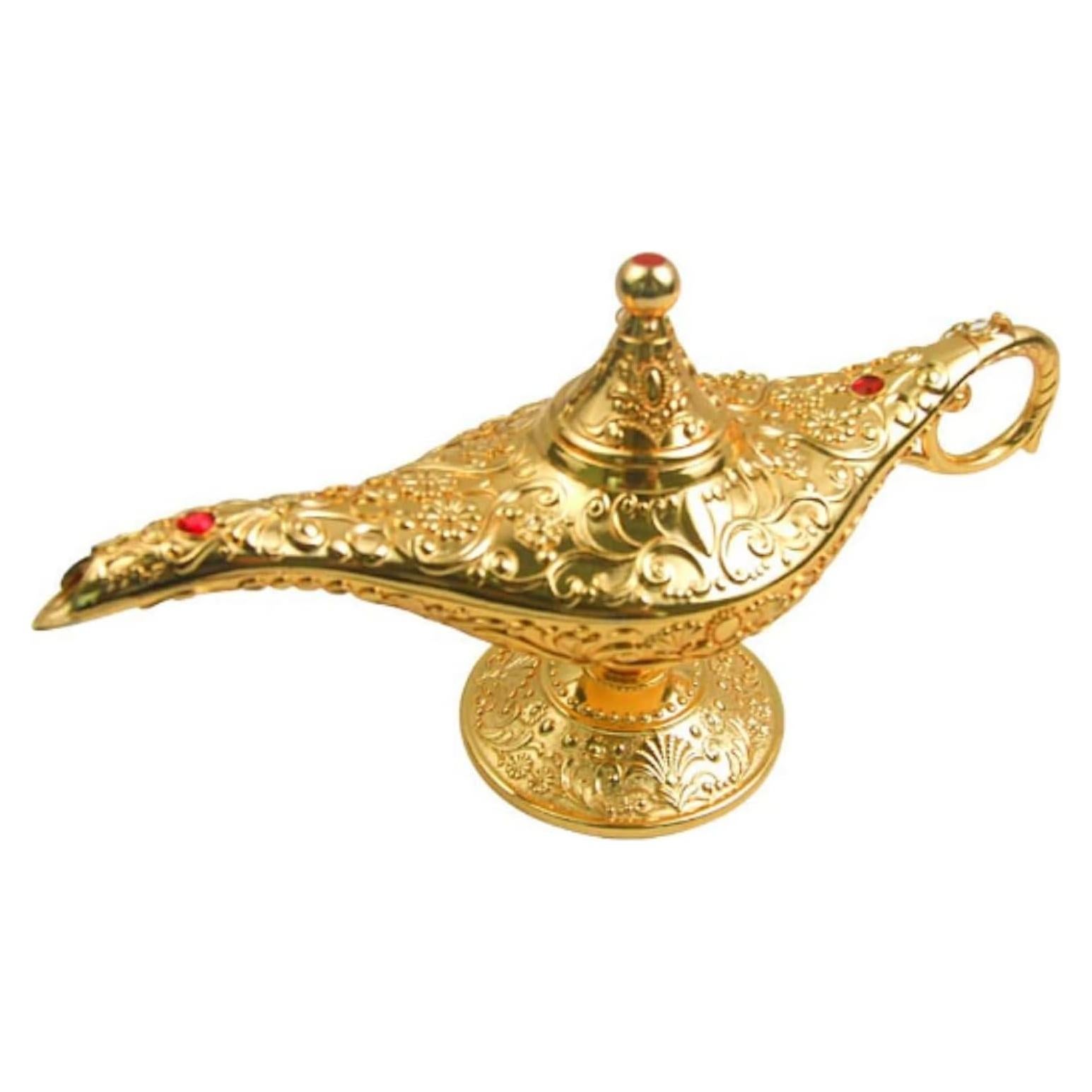 Lámpara Mágica de Aladino Vintage Oro 20.7x11.3cm Decoración