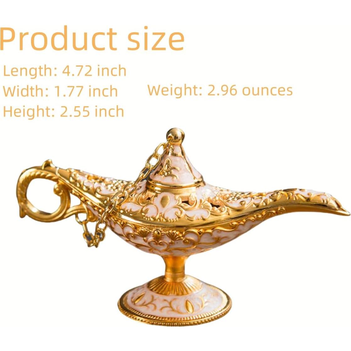 Lámpara de Aladino Decorativa Nannan 12 cm Blanco Vintage