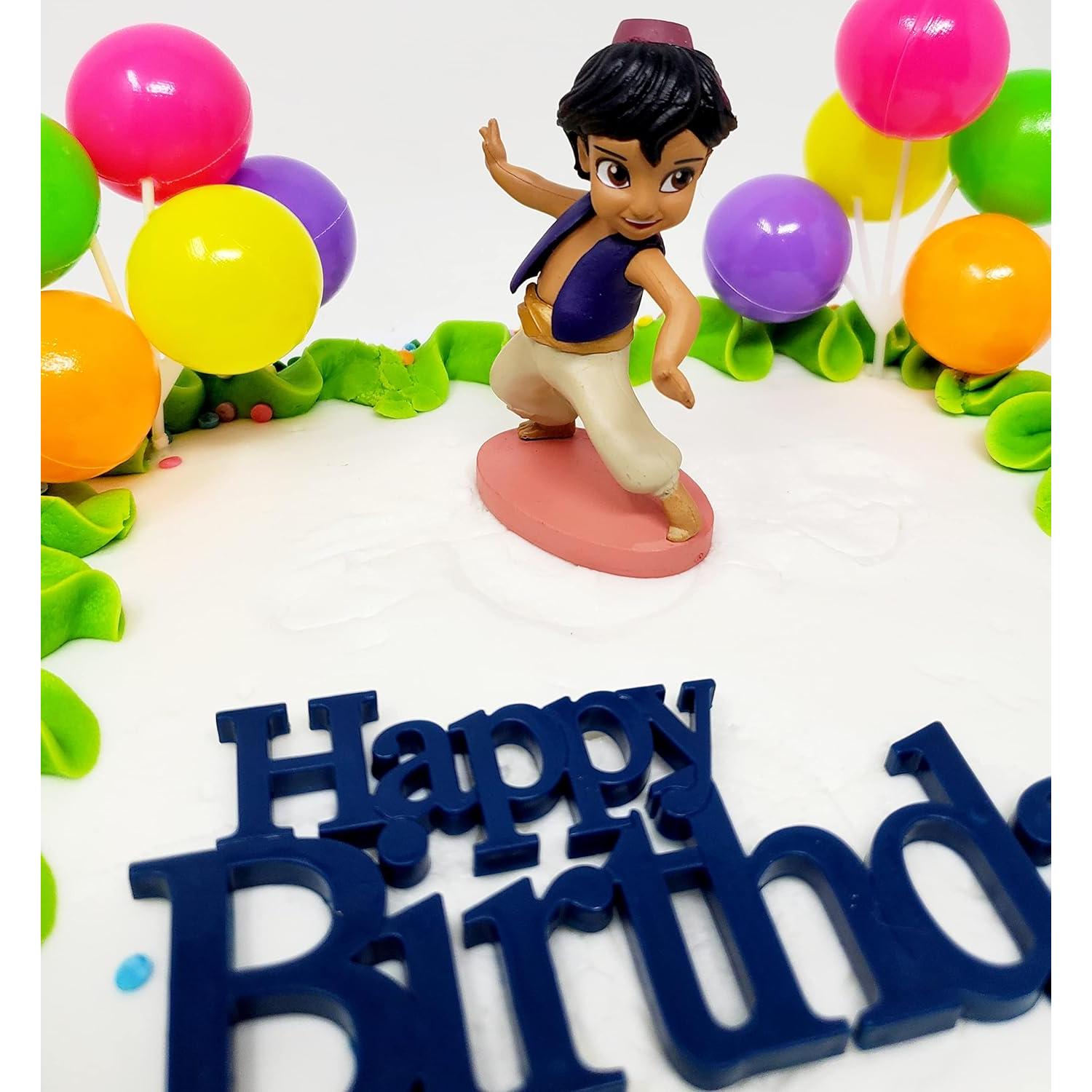 Conjunto de Adornos para Pastel de Cumpleaños Aladino 7 Piezas