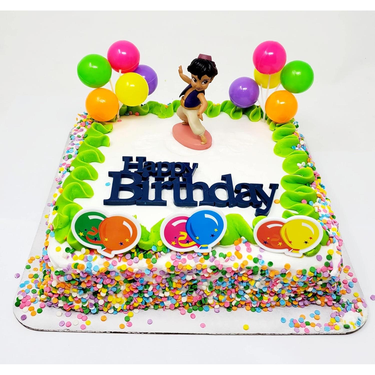Conjunto de Adornos para Pastel de Cumpleaños Aladino 7 Piezas